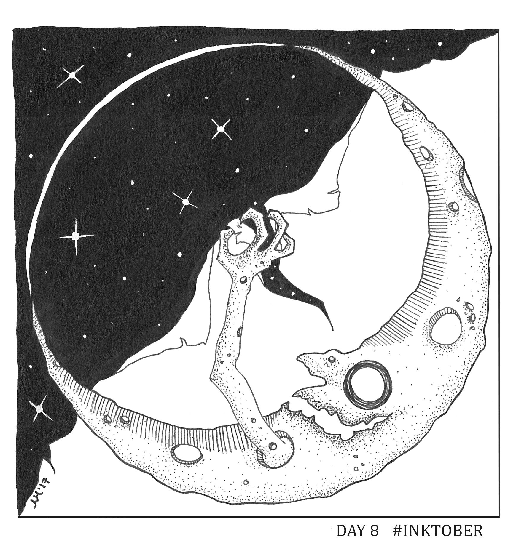 Crooked Moon - Ink