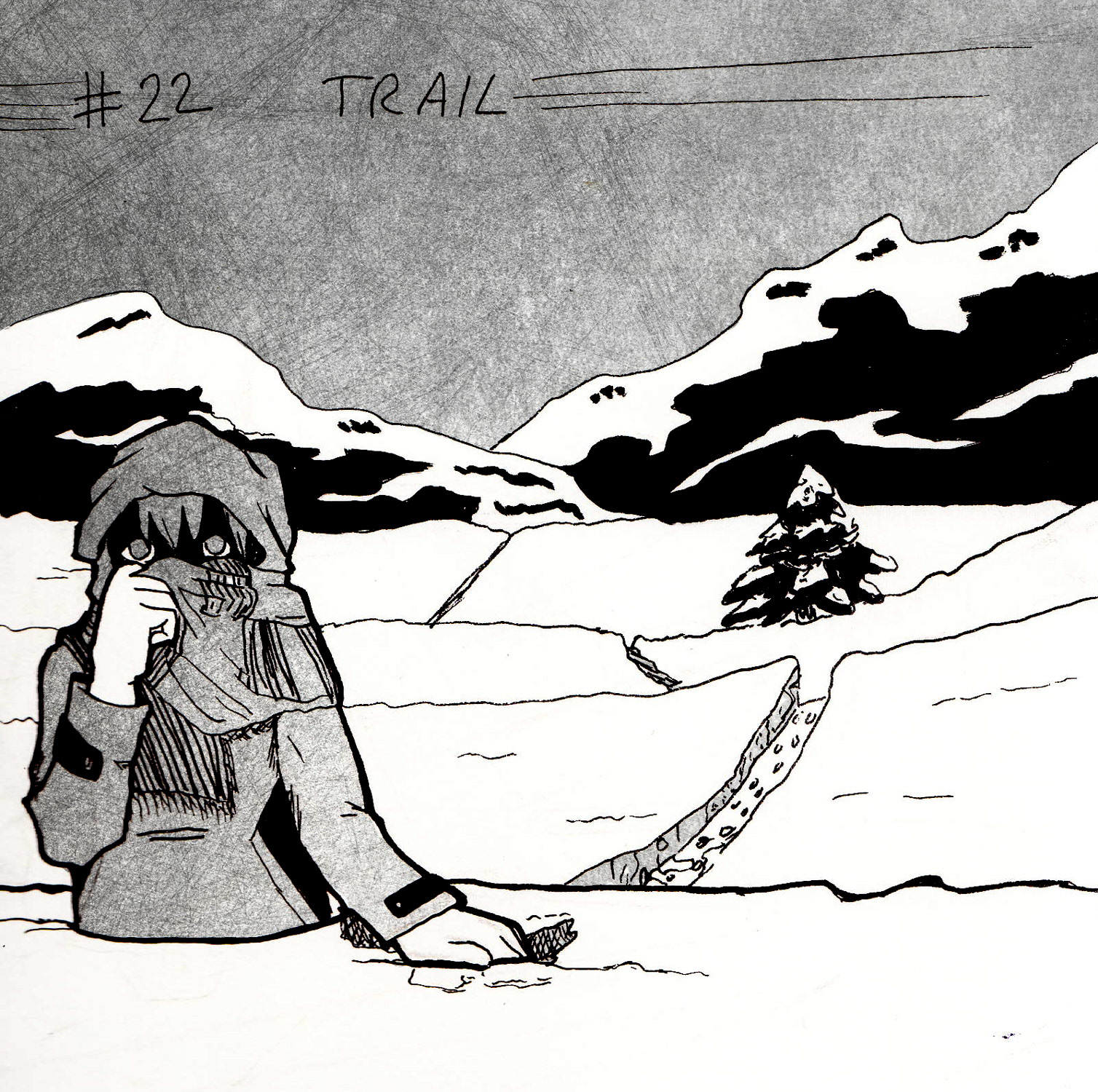 Trail in the snow
