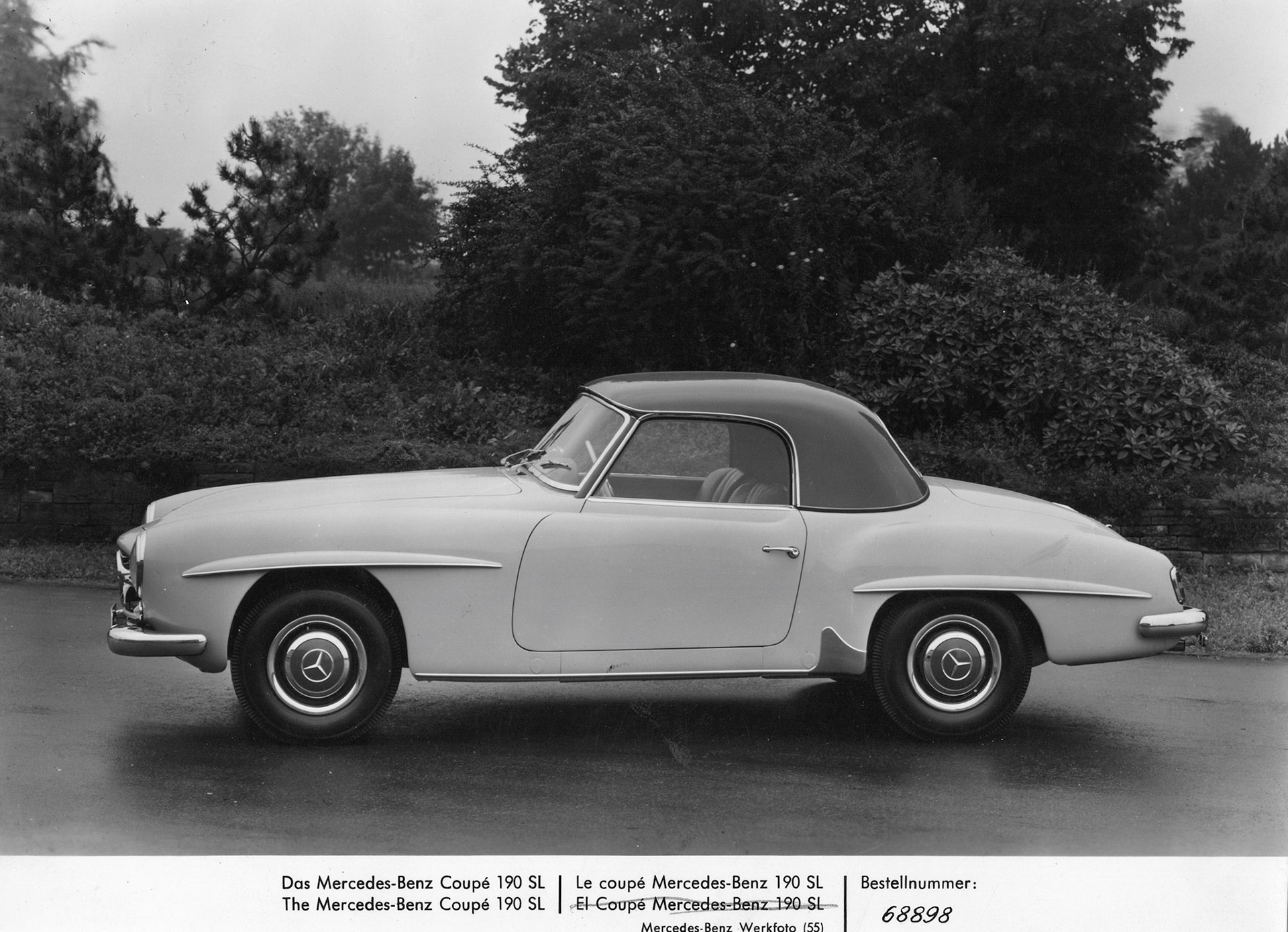 Mercedes Benz 190 SL coupé (werkfoto).