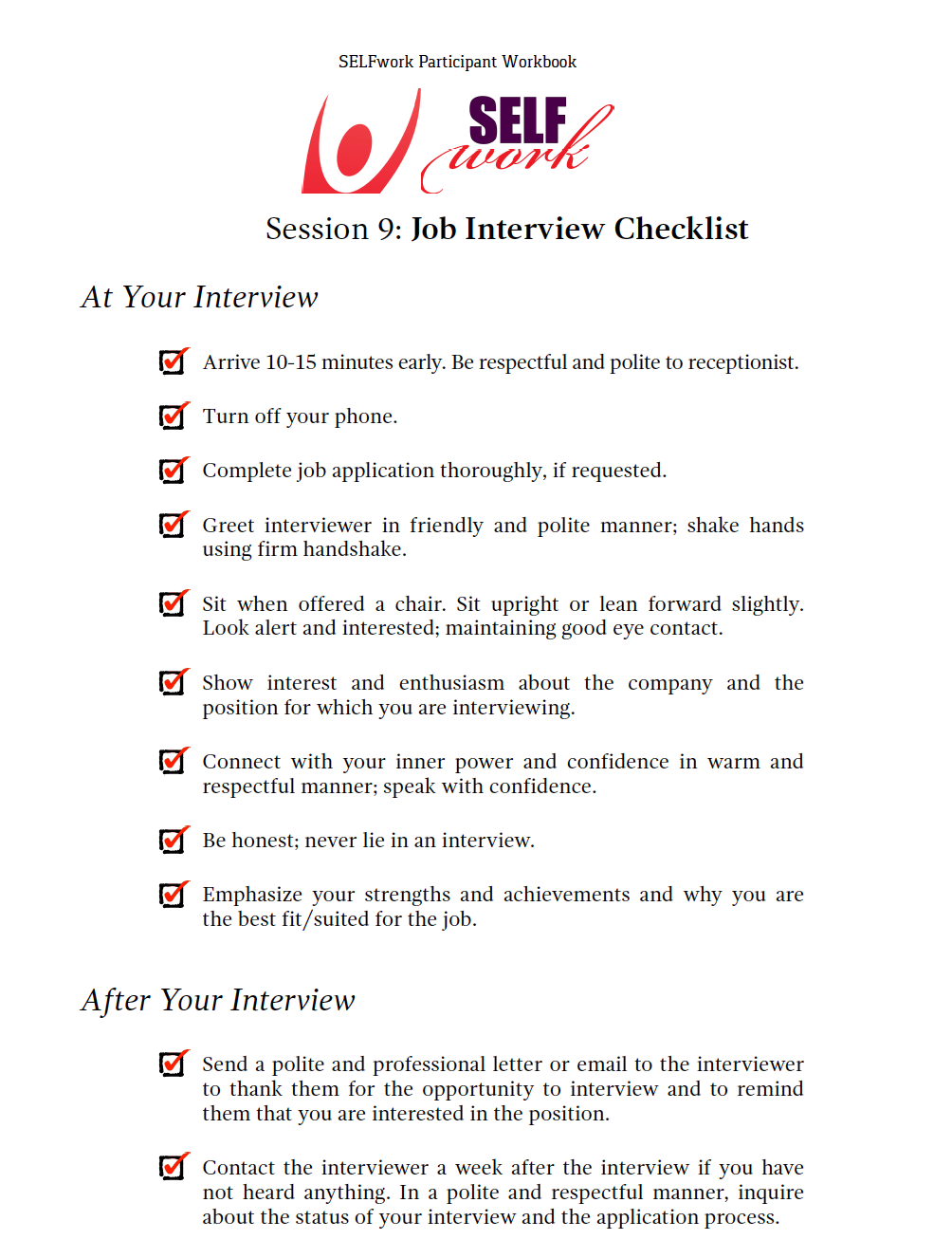 EMPLOYMENT SUPPORT