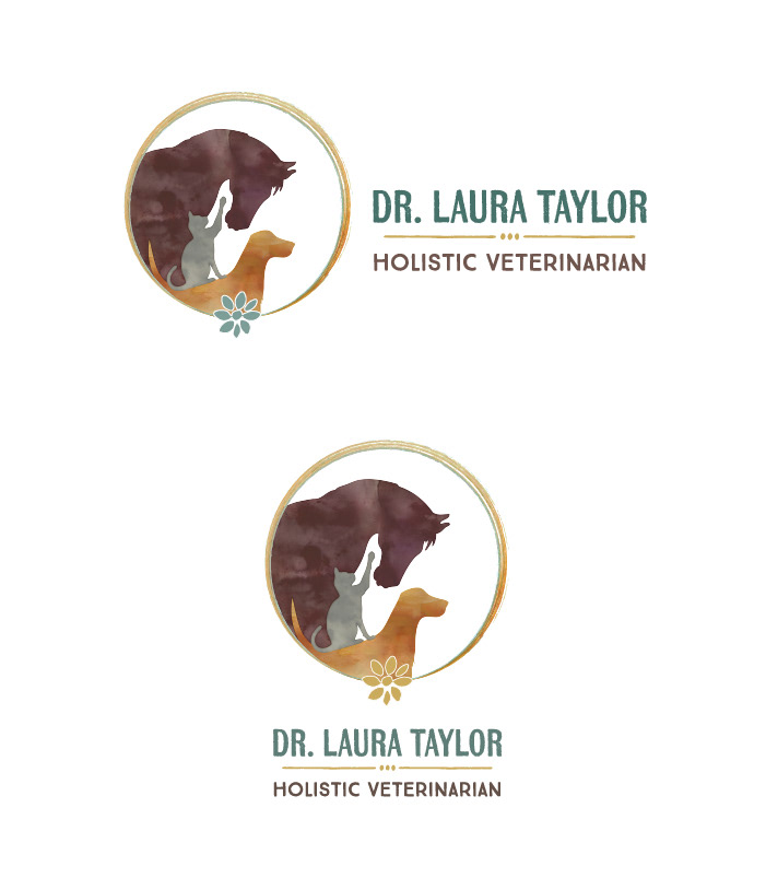 Dr. Laura Taylor's logo both horizontal and vertical layout