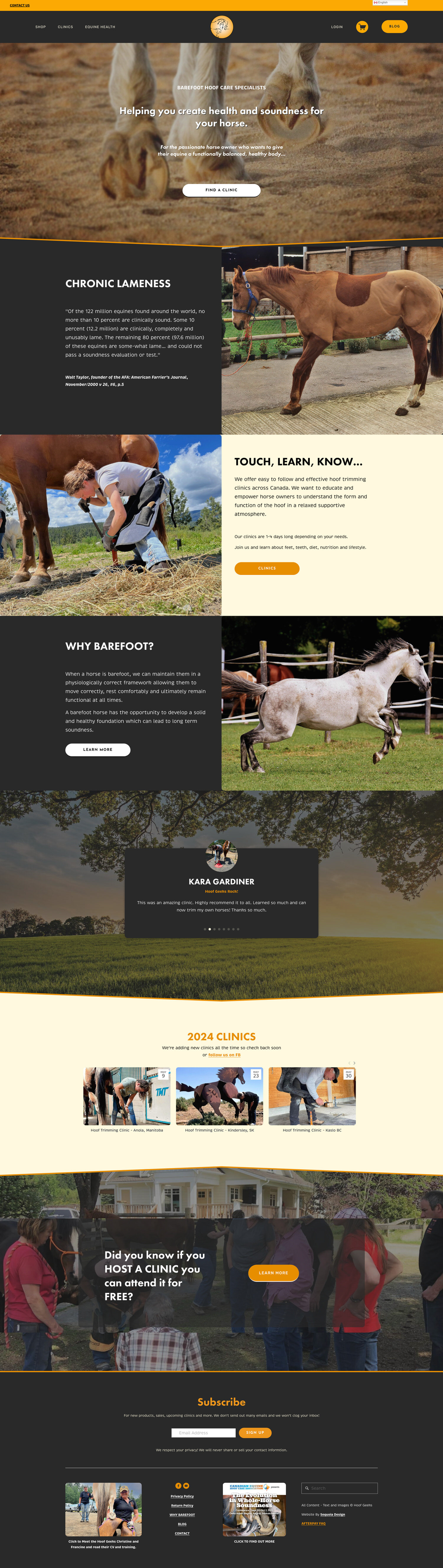 Full website image for Hoof Geeks