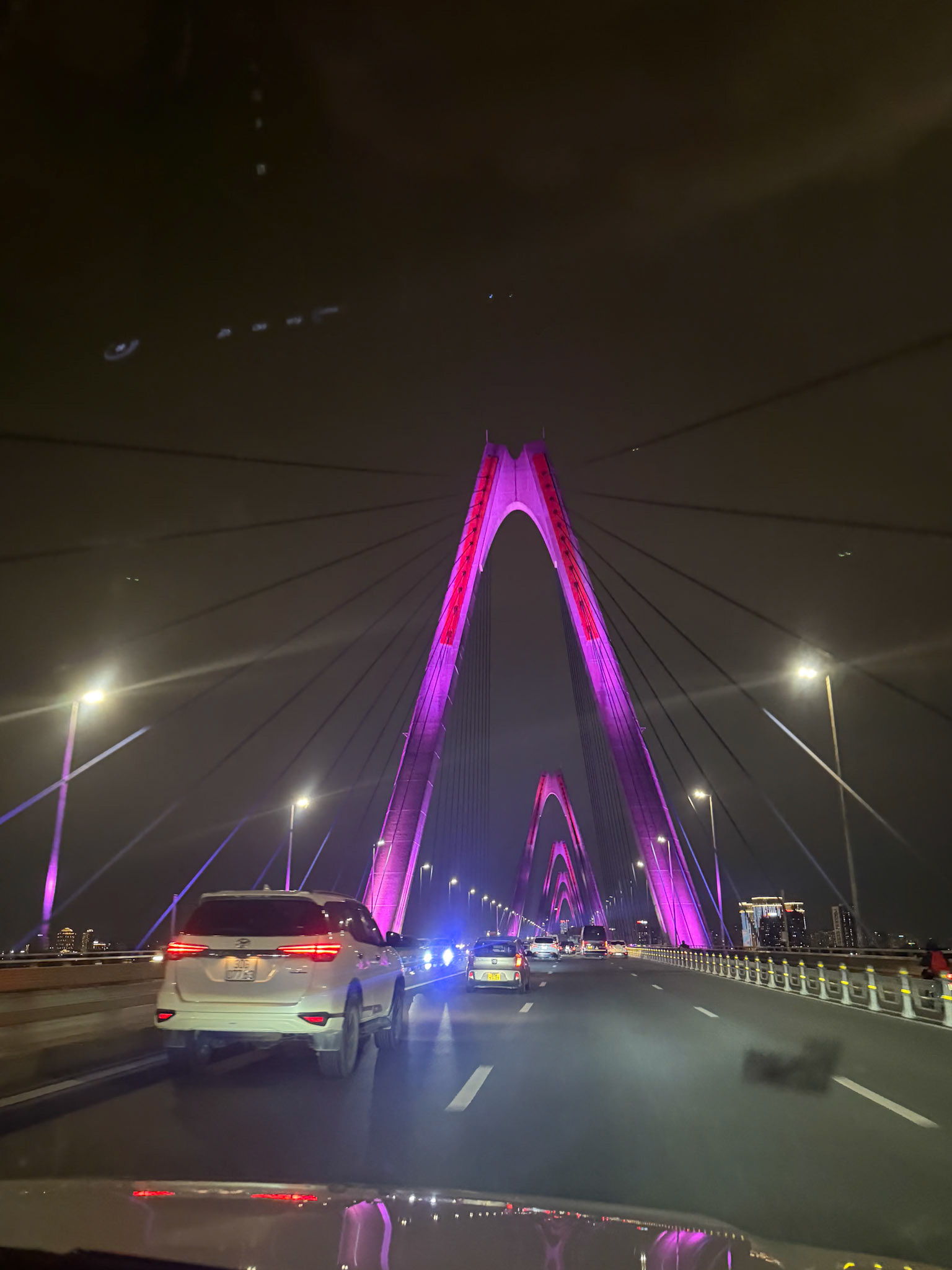 Bridge over the Red River leads into Hanoi