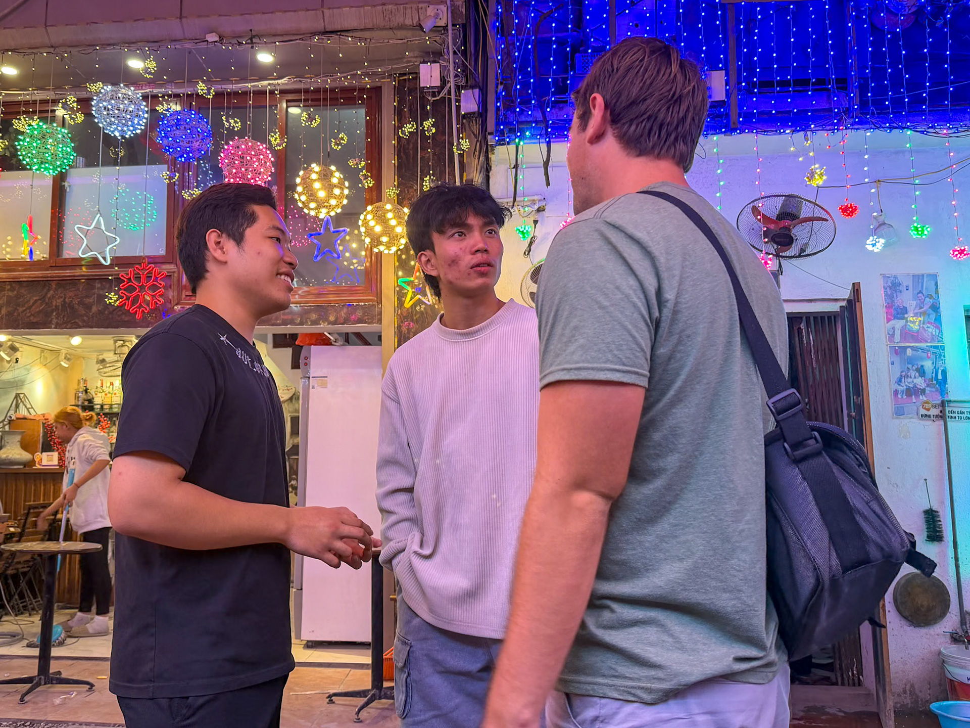 These kids were our waiters on Train Street