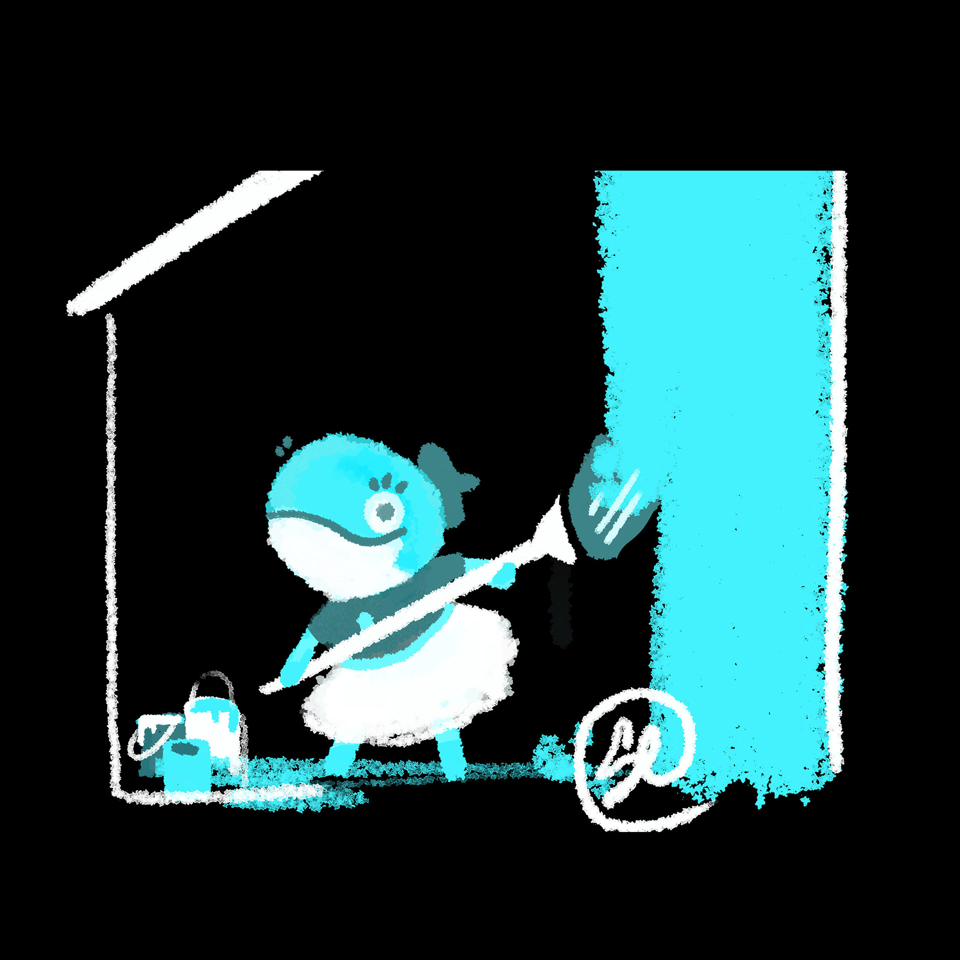 DAY 6 - She paints!