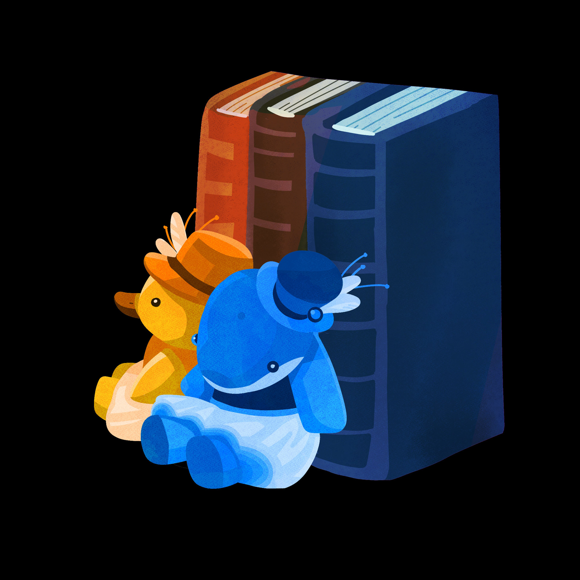DAY 20 - Buddies on a bookshelf