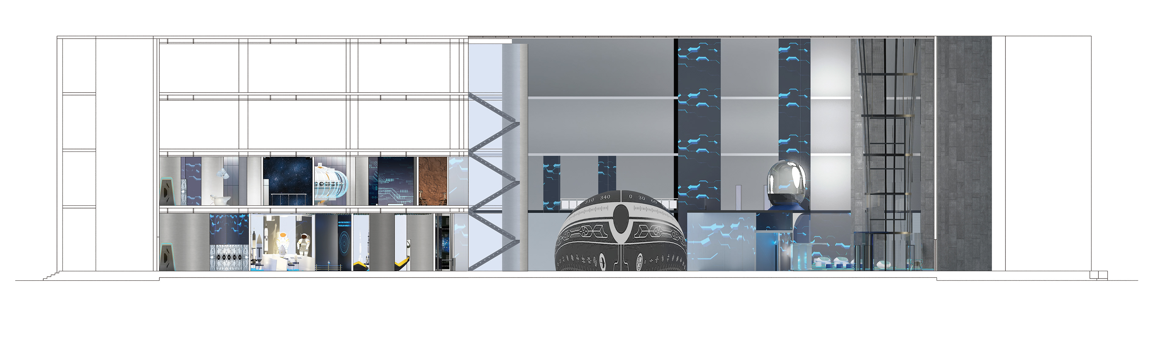 Sectional elevation (not to scale)