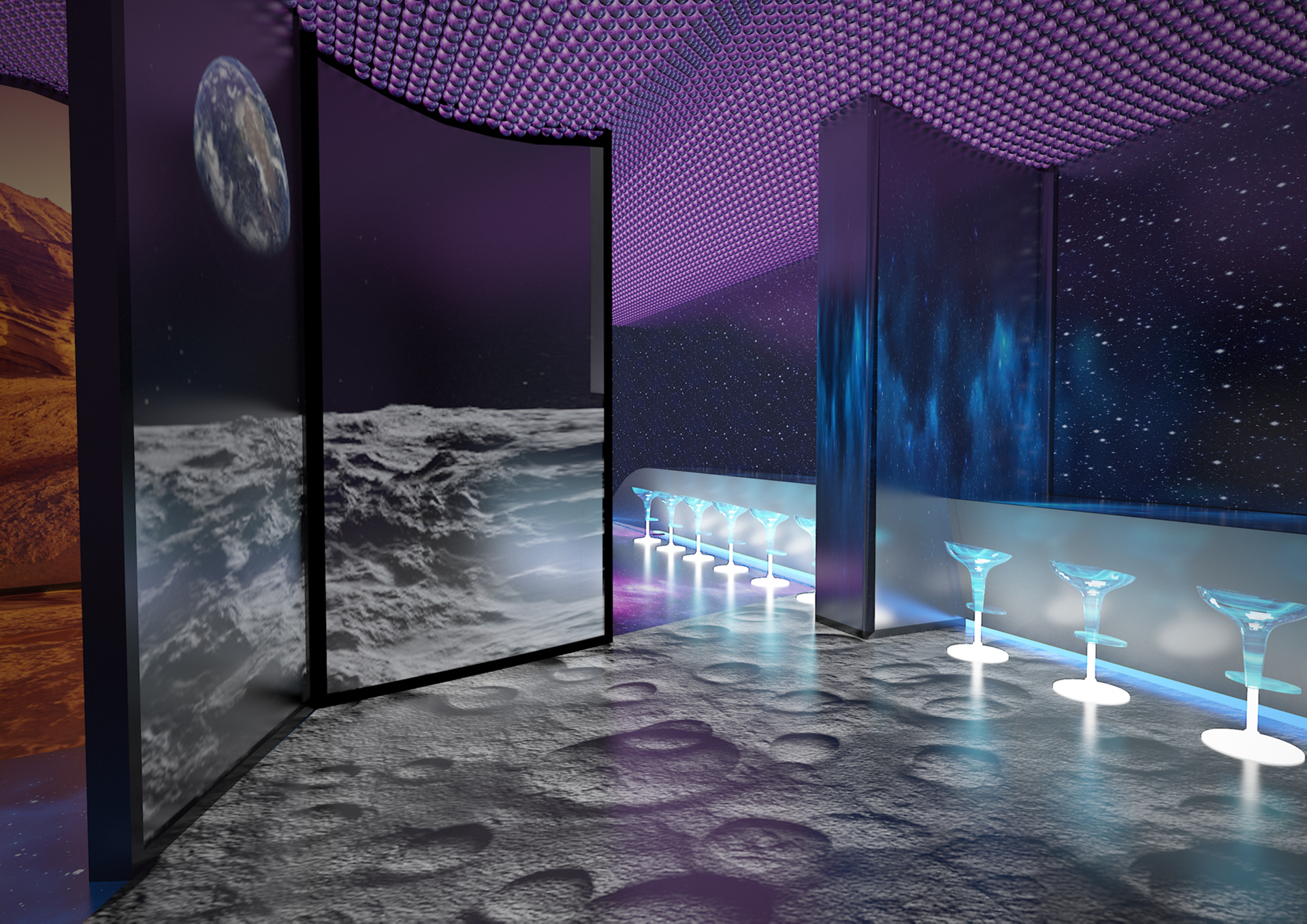 Galaxy (Google Mars, Sky and Moon): Responsive Touch Screens