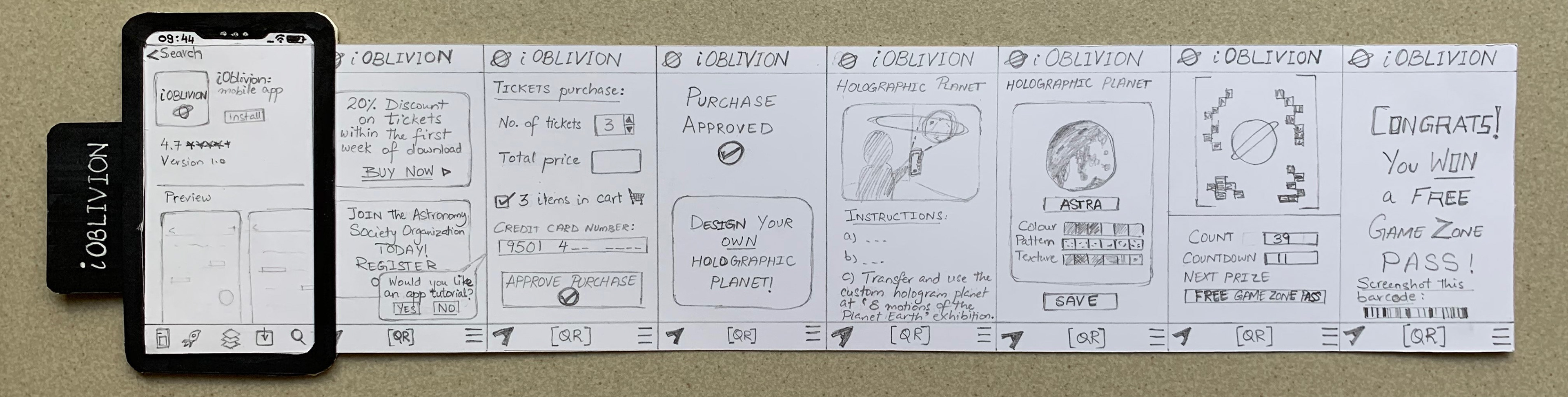 iOblivion app prototype