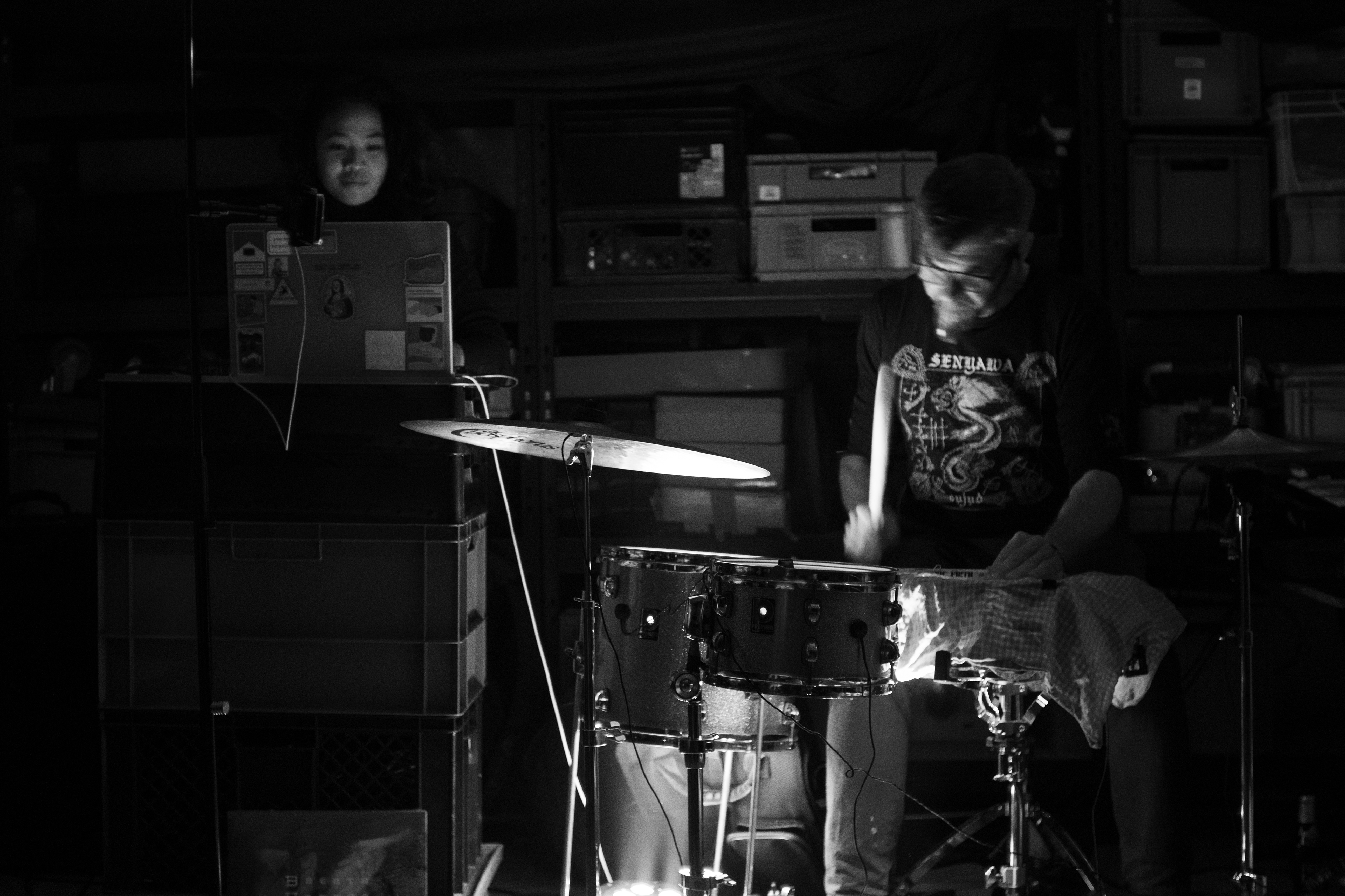 TectonicA - Simon Berz and Lilu Herlambang. Performing in T10, Berlin, Germany.
