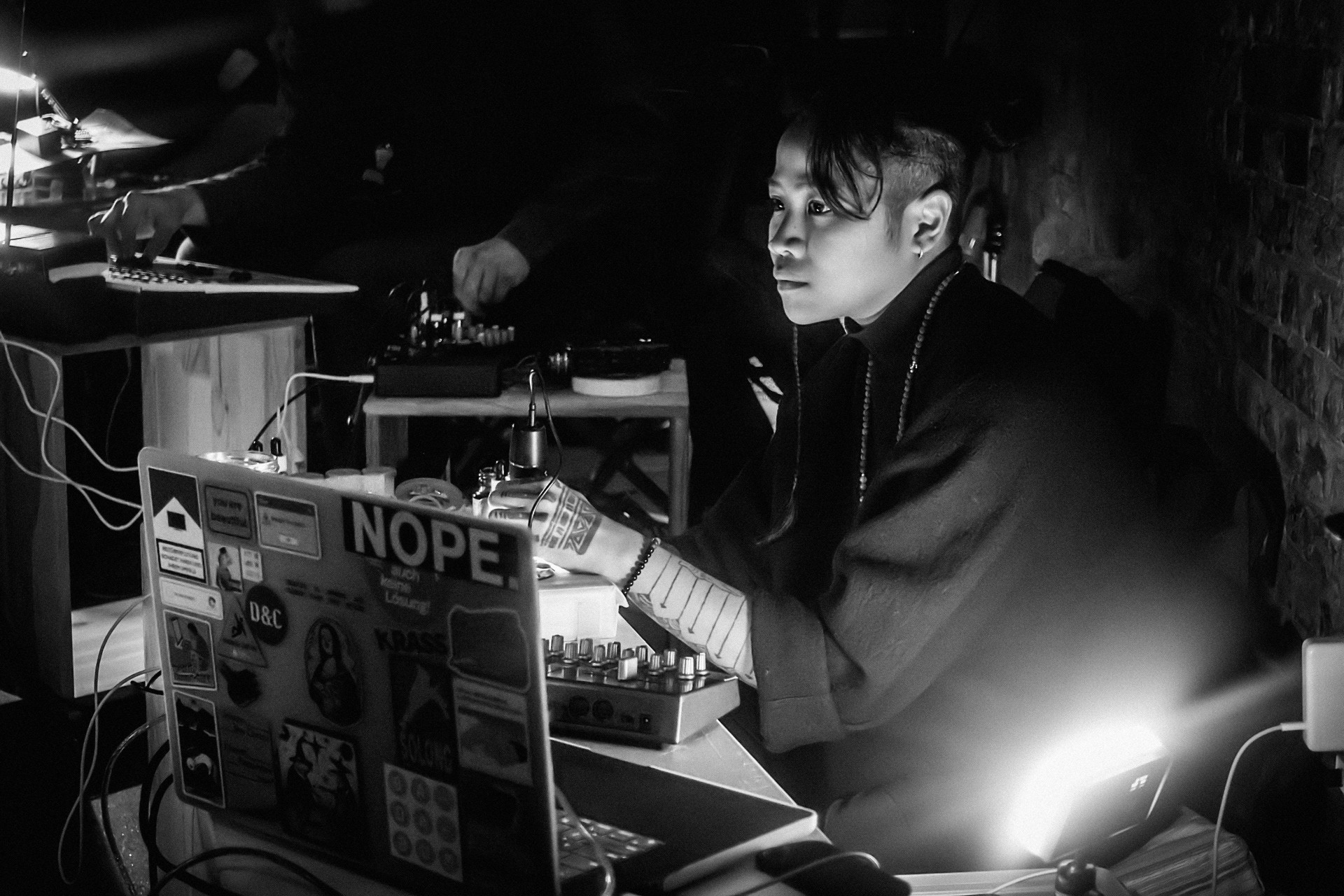 LOST TRACK / Errant Sound. Simon Berz, Nicolas Collins, Georg Werner and Lilu Herlambang. Photo credits to Orange 'Ear.