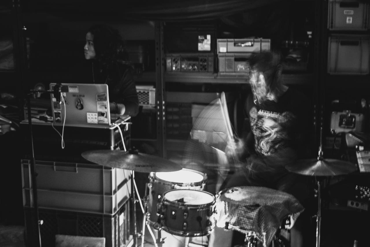 TectonicA - Simon Berz and Lilu Herlambang. Performing in T10, Berlin, Germany.