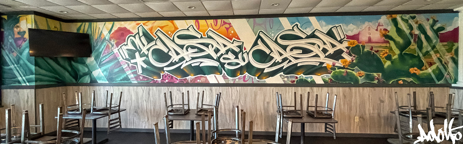 Flacos Tacos Statesboro, Ga Mural