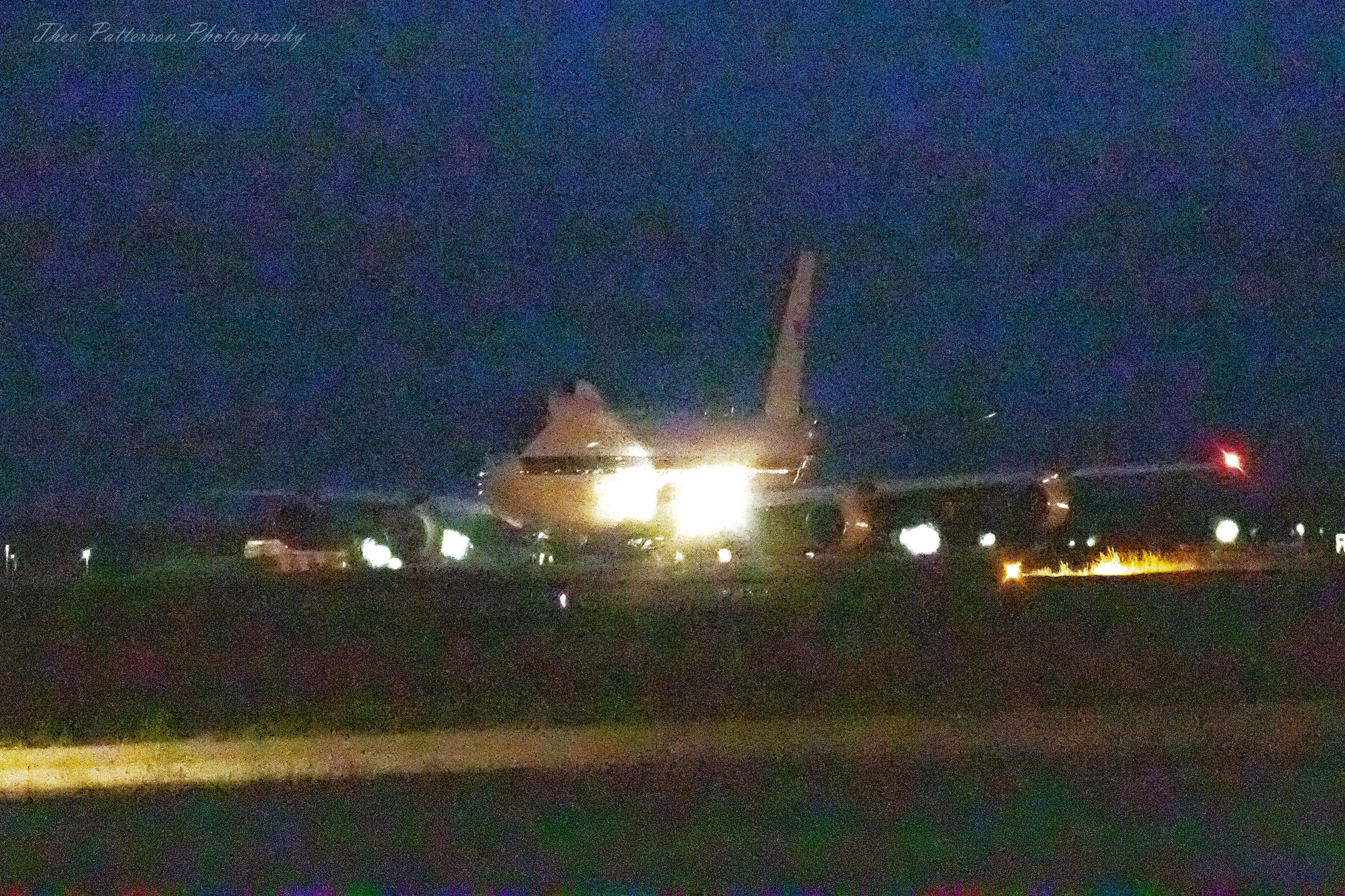 Boeing E4B Nightwatch slowing down on the runway at RAF Mildenhall