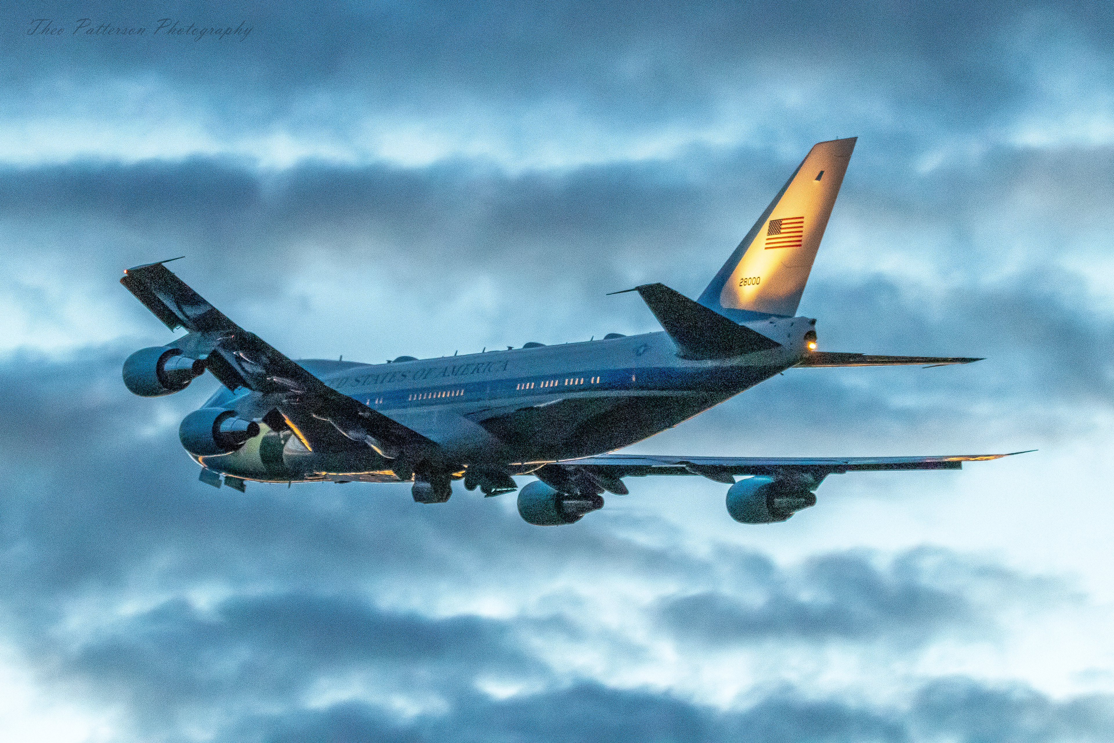 Boeing VC-25 "Air Force One" taking off at RAF Mildenhall. Tail Number - 28000