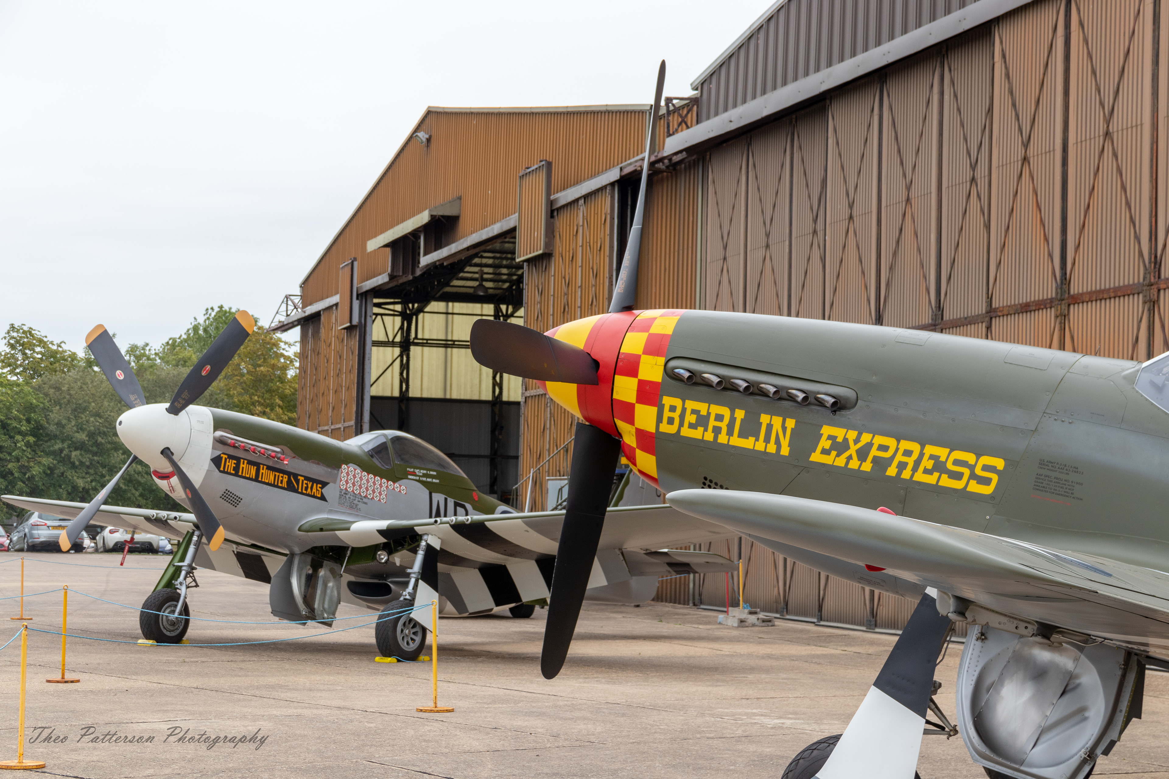 P-51 Mustang's "Berlin Express" and "The Hun-Hunter" On Static Display