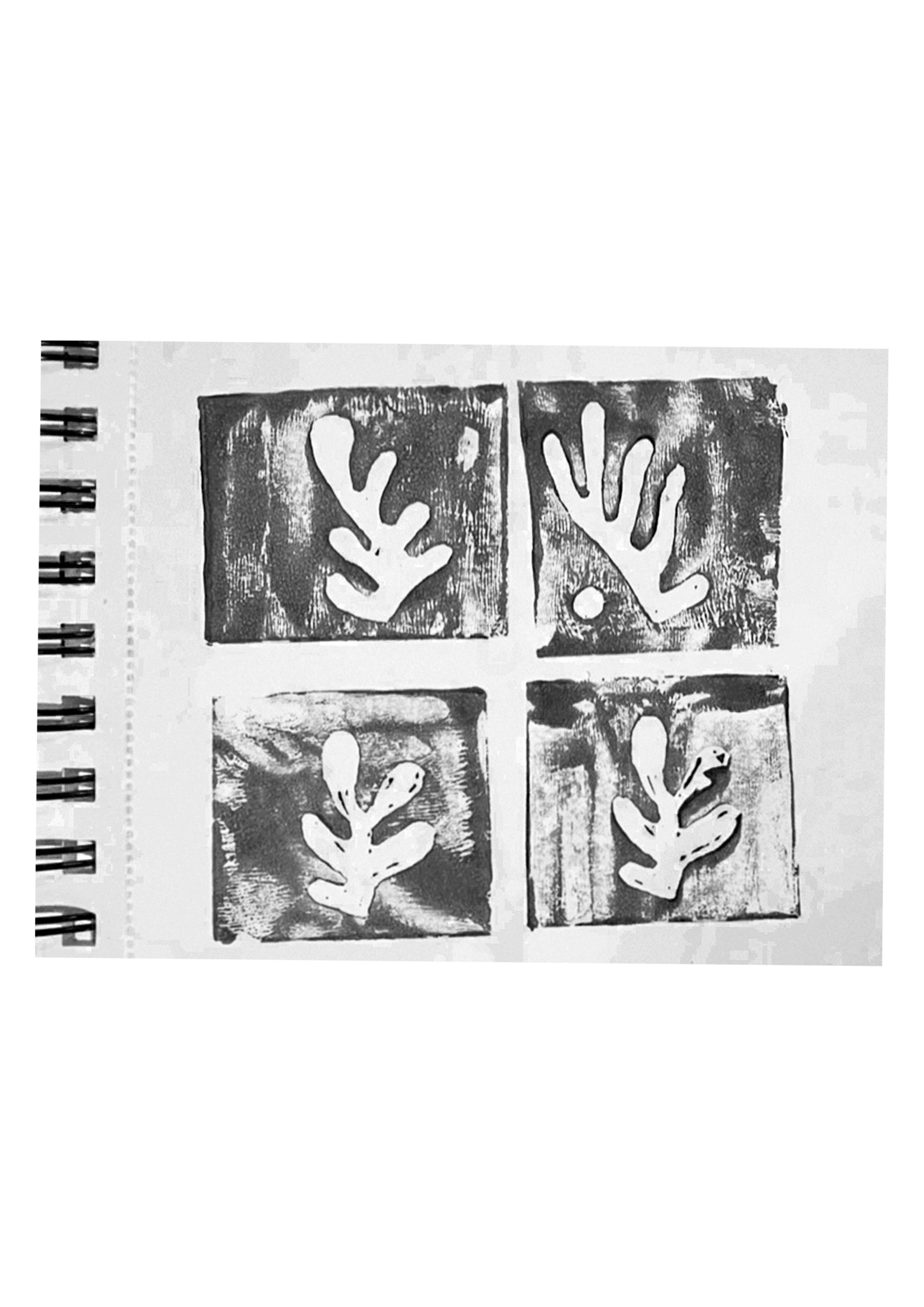 Coral-inspired Lino print for logo 