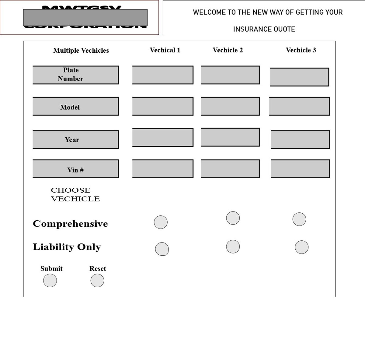 Wire-framing Page 3