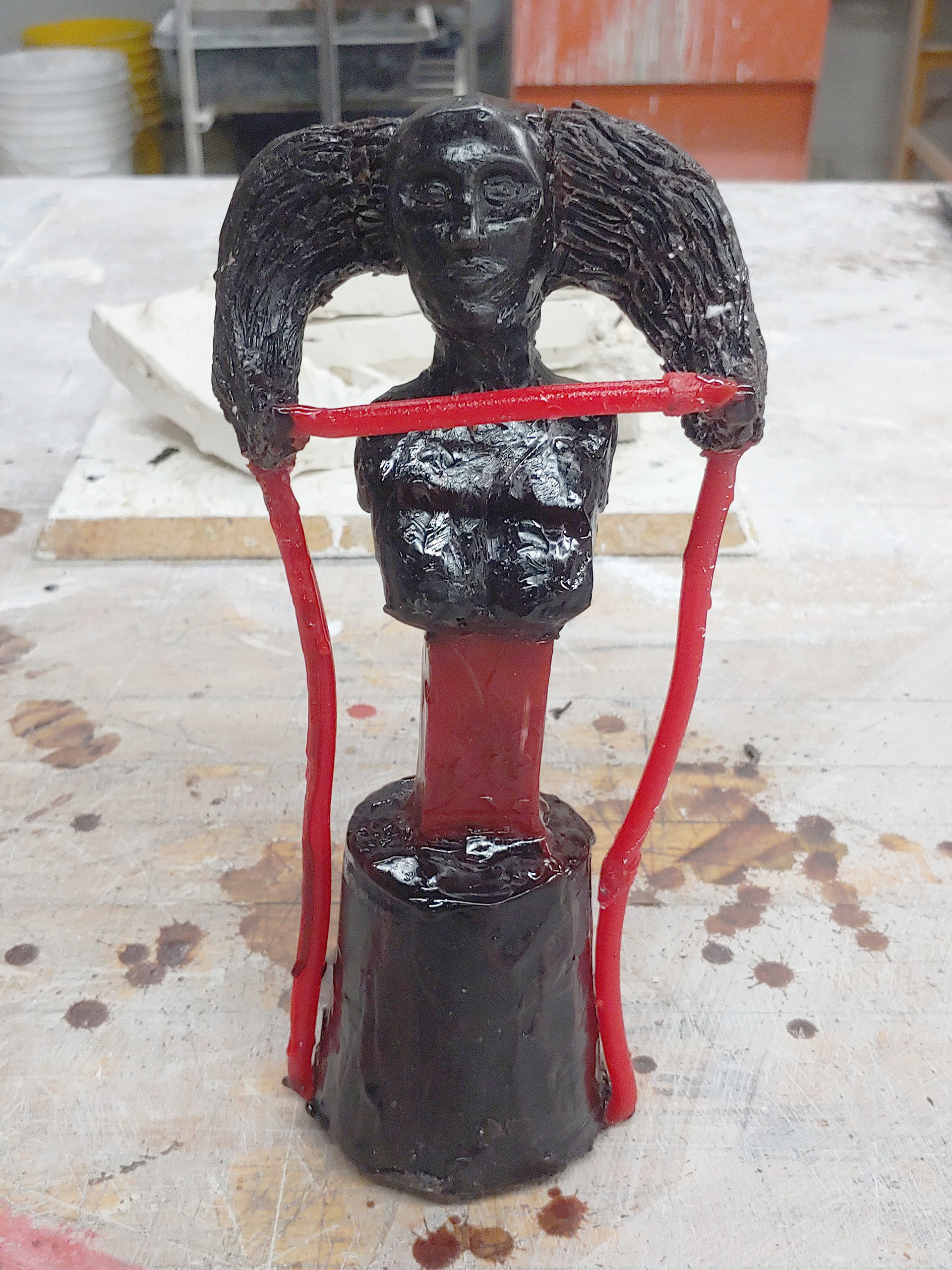 The wax cast was prepared for the ceramic shell.