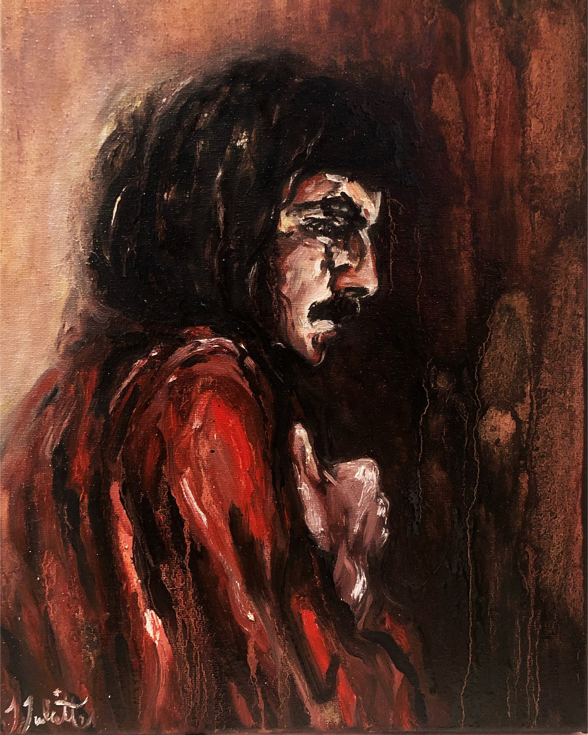 Alex in Red (oil)
