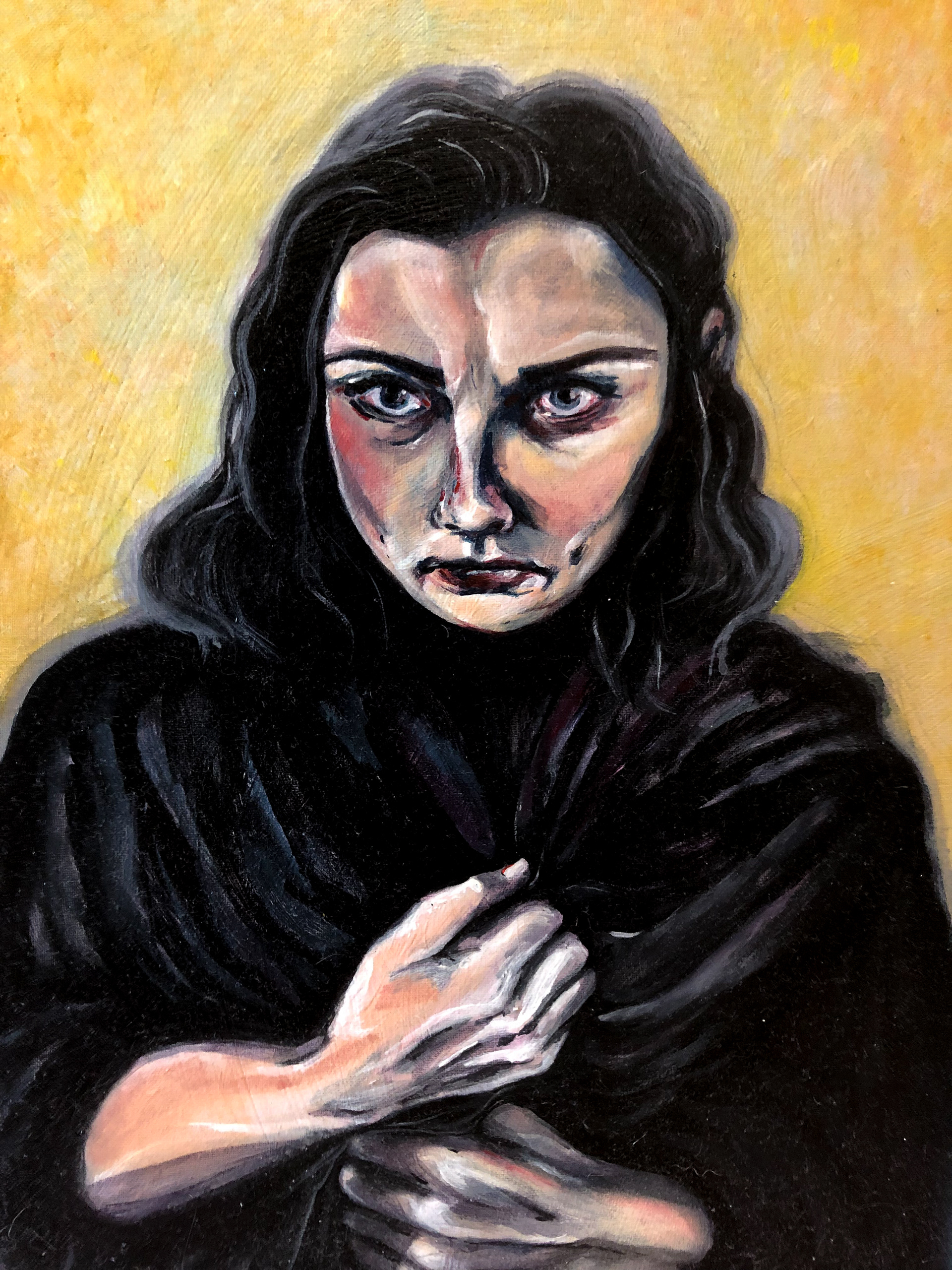 Yellow Self Portrait (acrylic)
