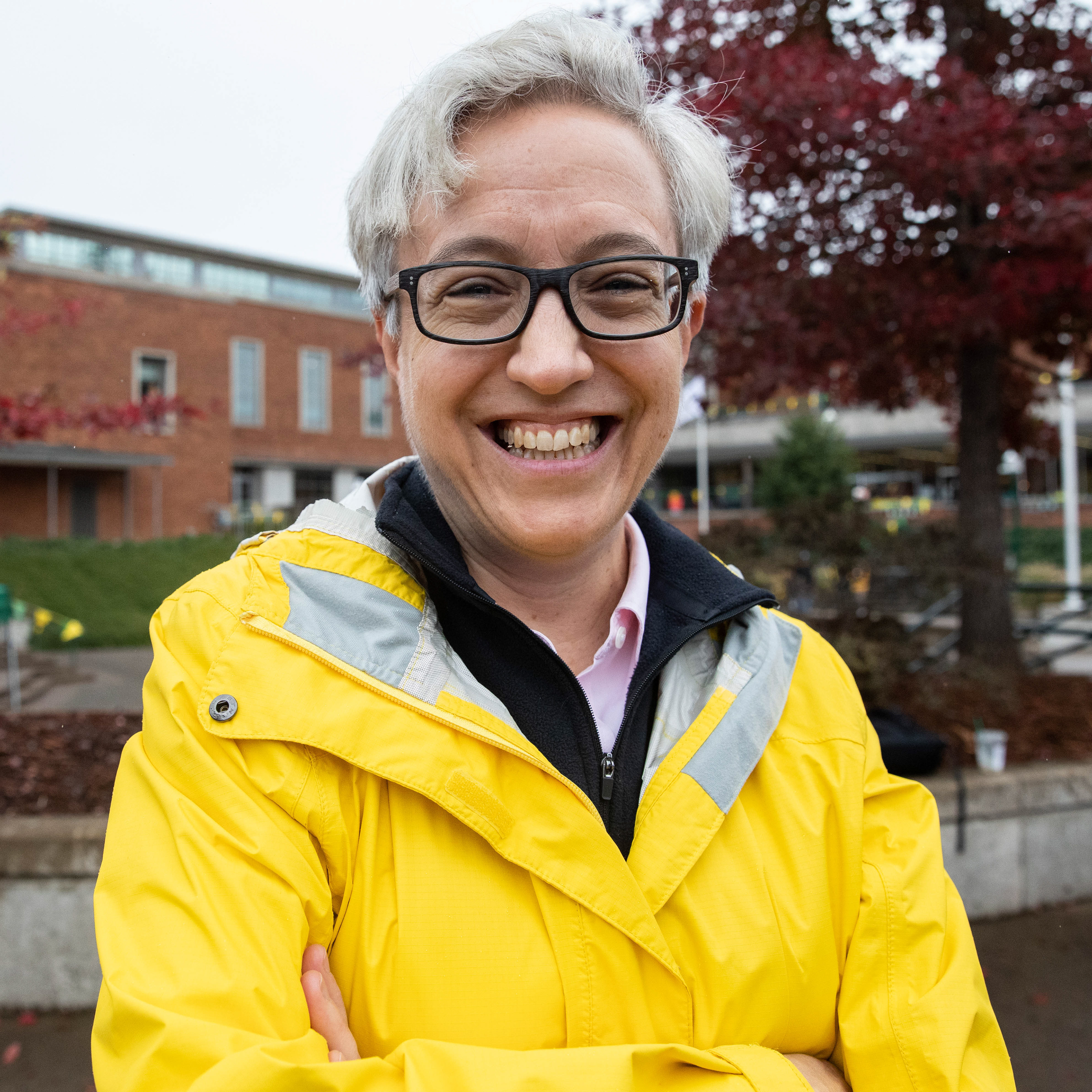Tina Kotek, a runner in the Oregon race for governor visits the University of Oregon campus during a round of campaigning prior to the upcoming election. (Maddie Stellingwerf/Emerald)