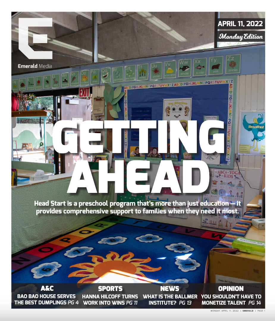 The south side of the classroom is the main hub for reading time. Head Start is an on-campus program that aids non-traditional students. (Maddie Stellingwerf/Emerald)
