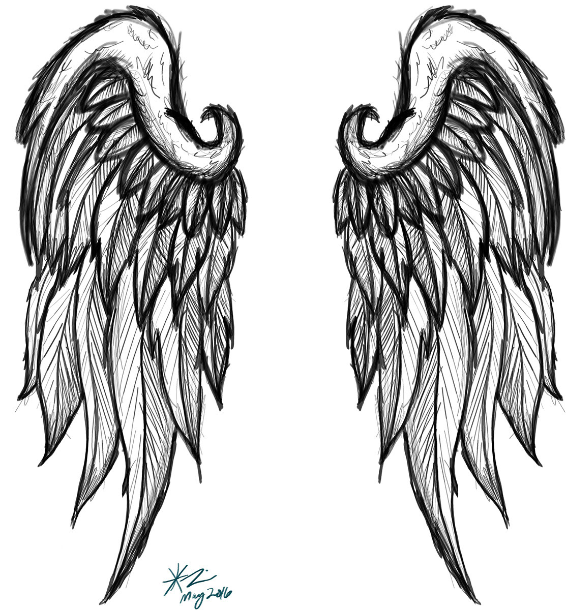 Pen angel wings