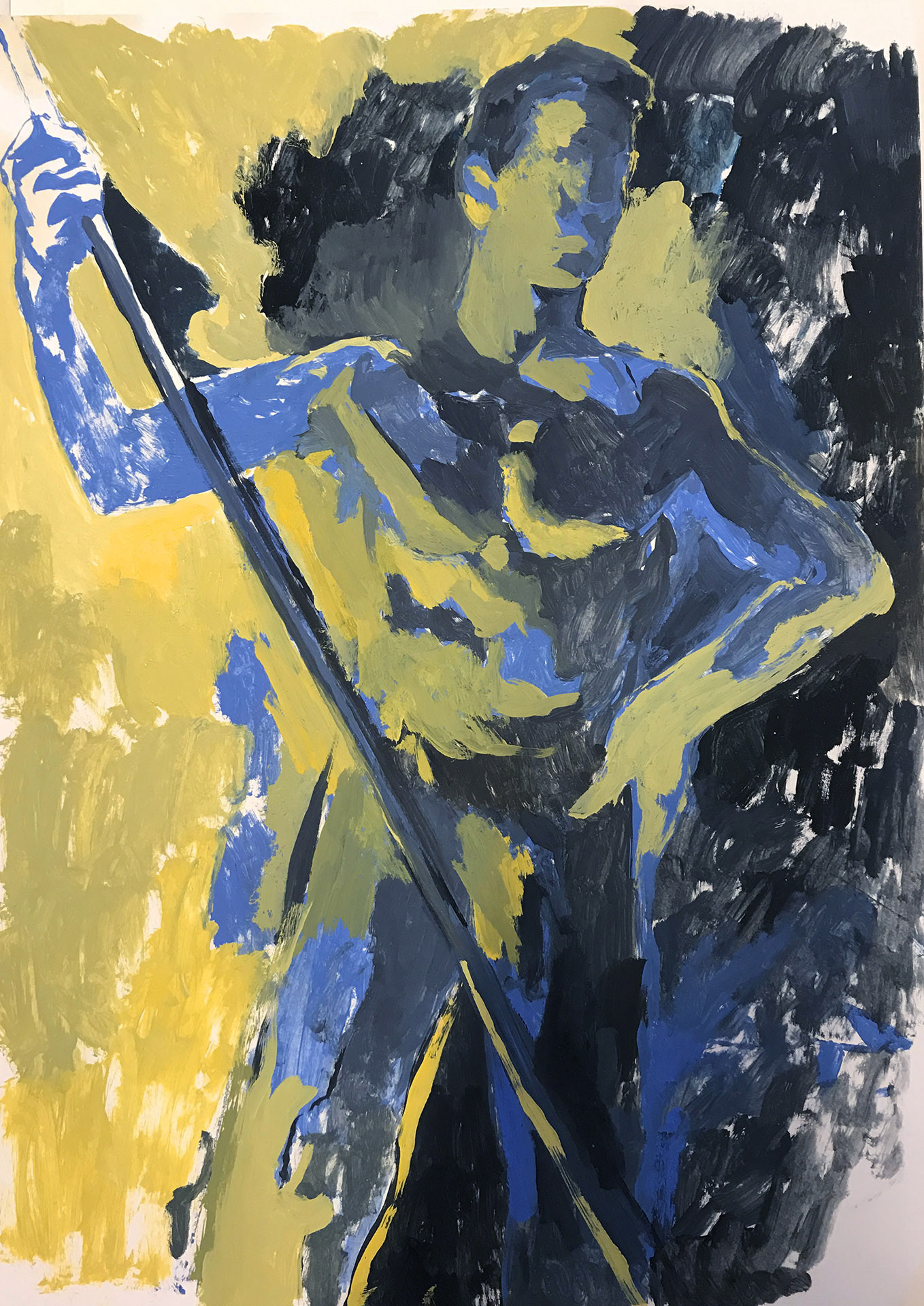 Hero#4, oil on paper, 21x29 cm