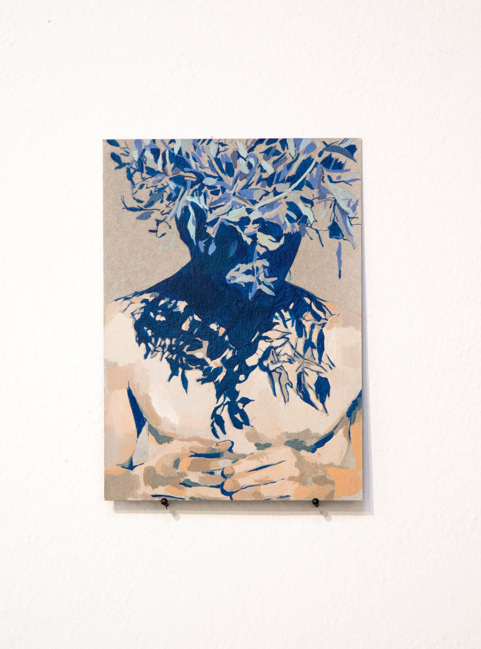 Baum, oil on cardboards, 15 x 21 cm - private collection