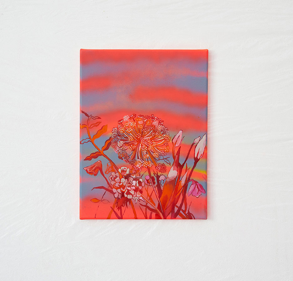 Storm 30x40 cm, Neon spry and oil on canvas, 2021 photo by Filippo Ferrarese