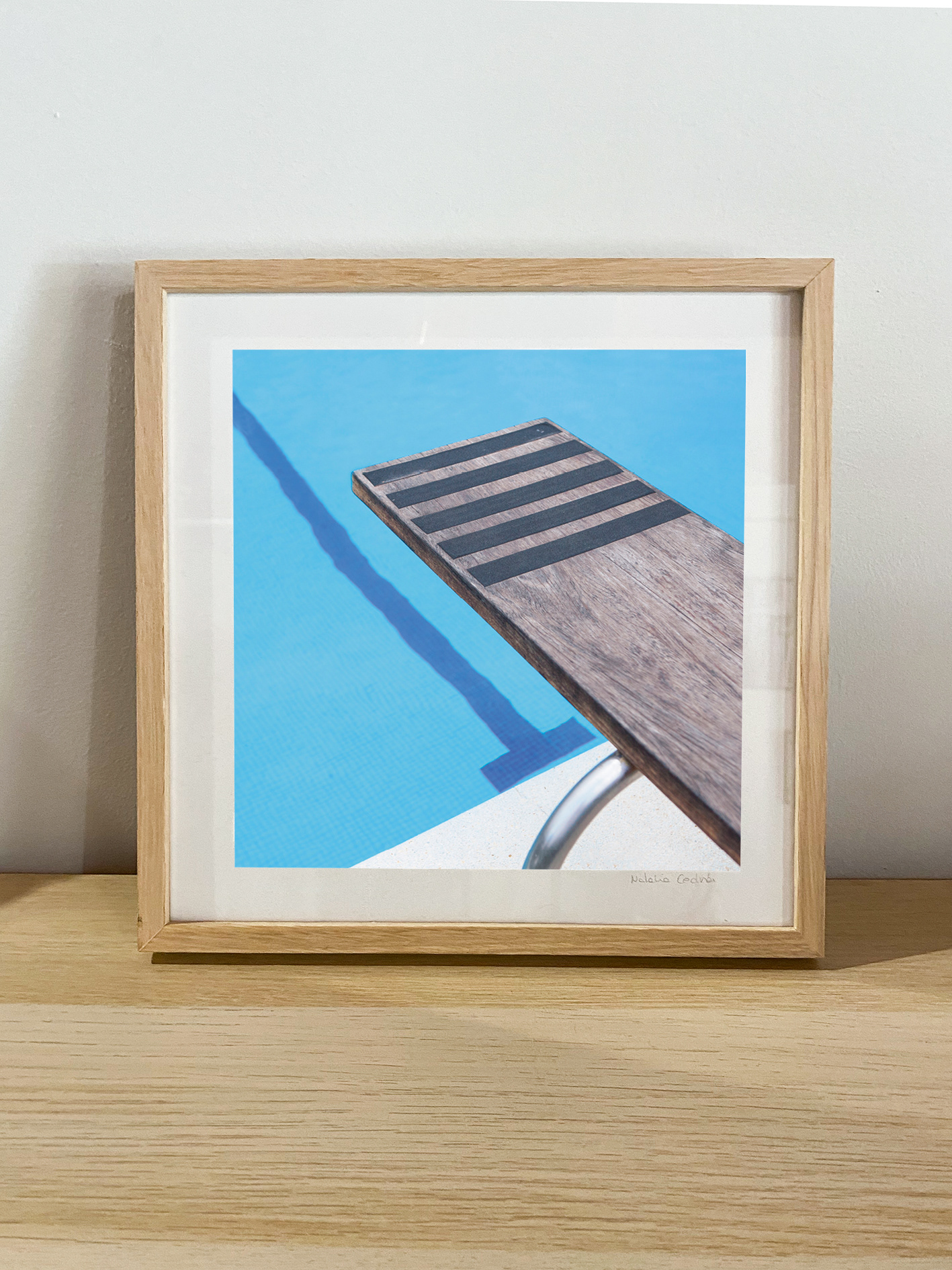Trampolín azul