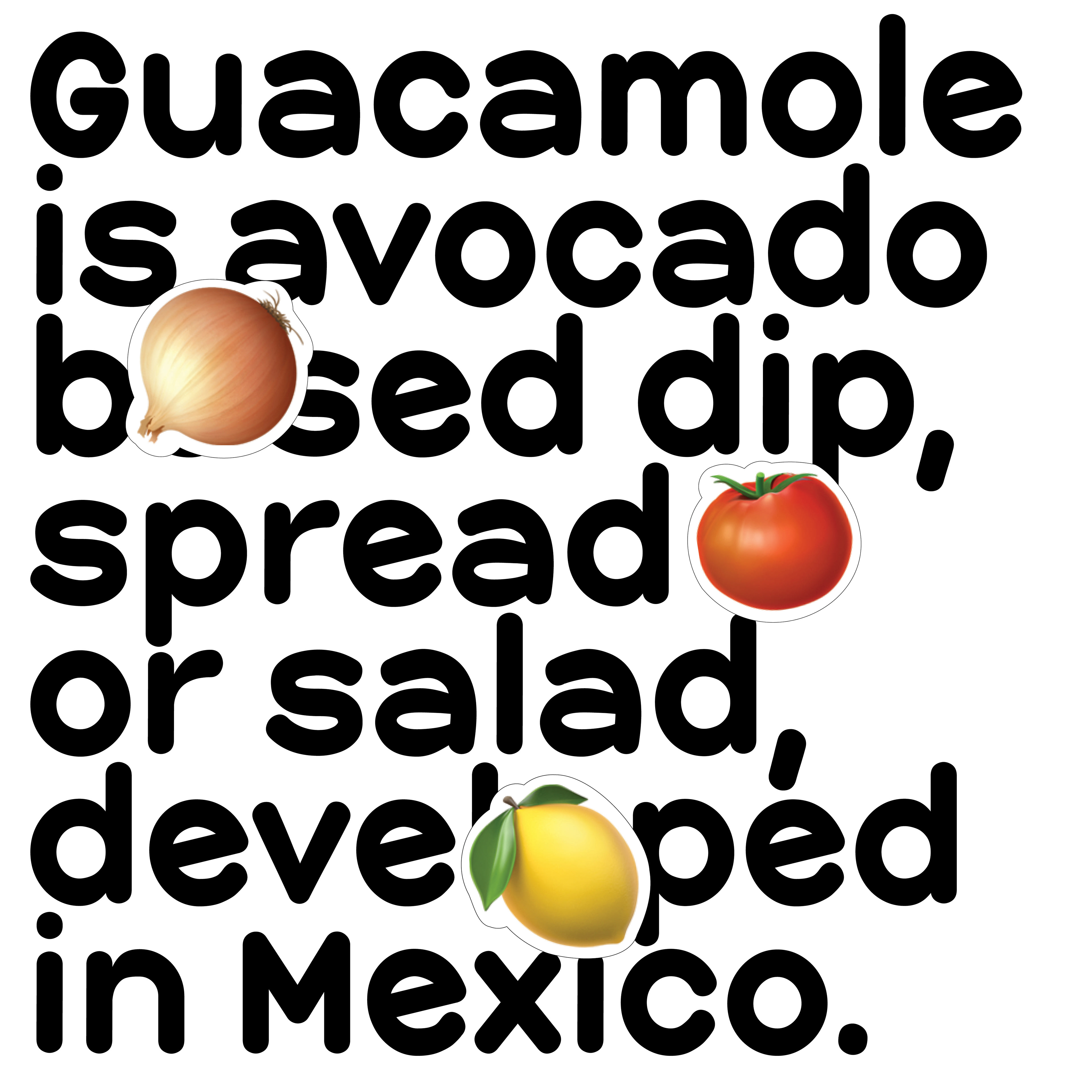 Guacamole – a variable headline font inspired by cooking.