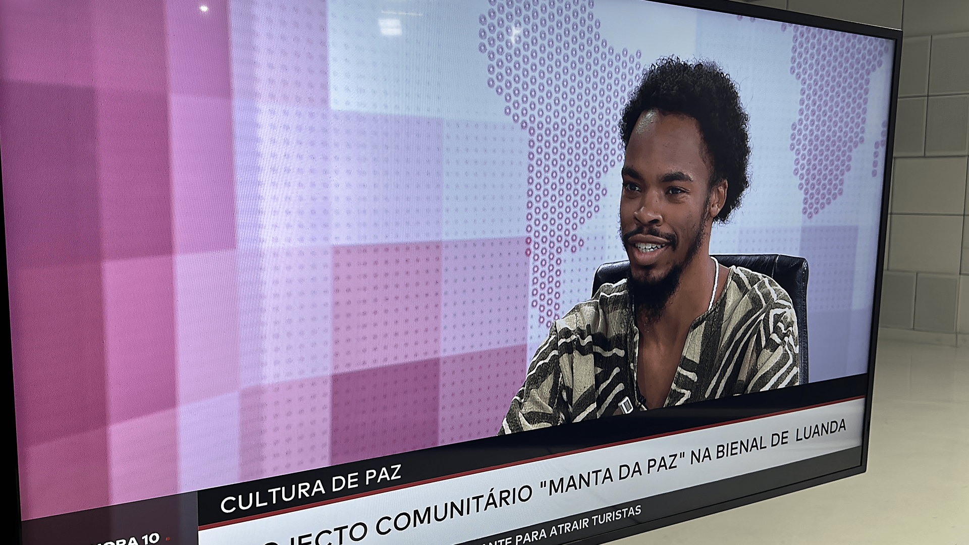 Interviewed on TPA Angola about Peace Blanket project