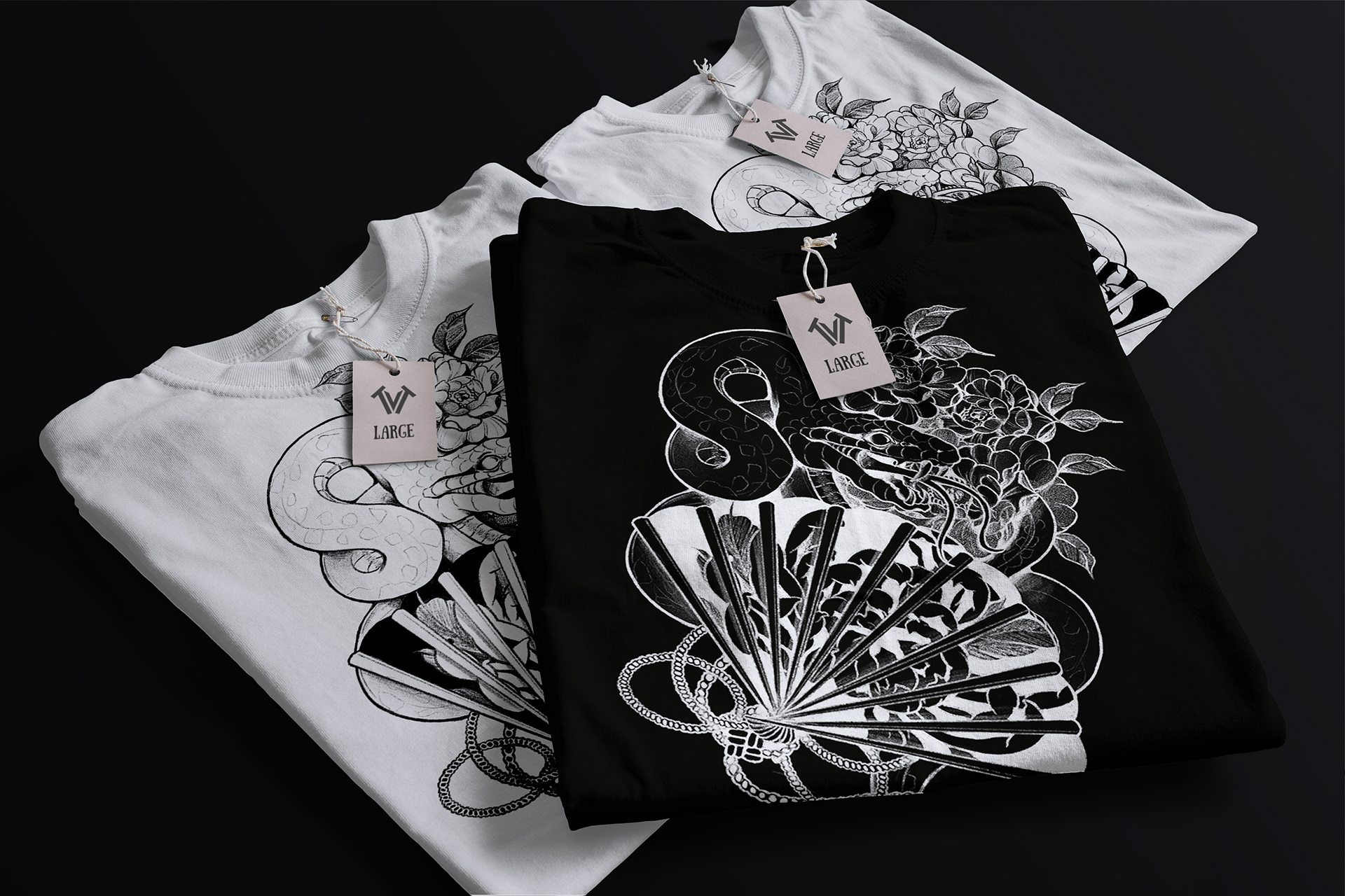 Snake Illustration (Apparel Mock up)