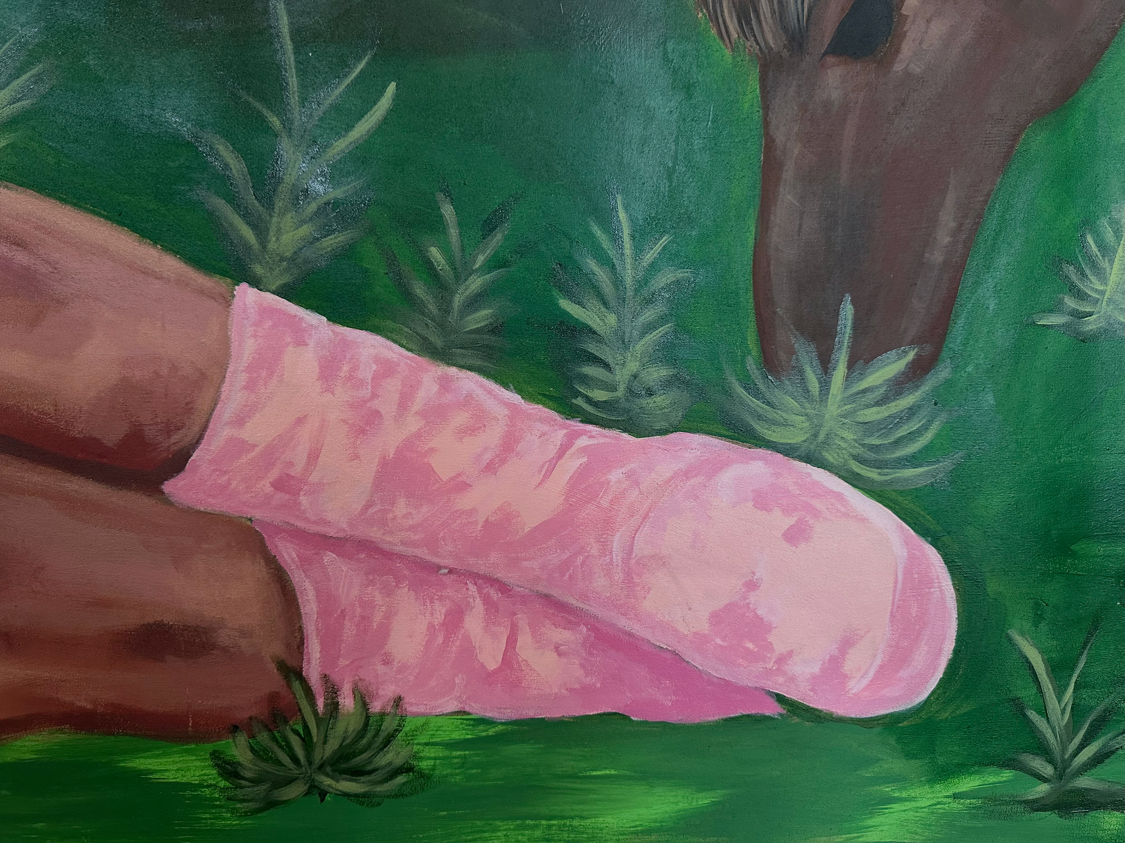 Closeup, "Full Body Portrait", 2025, Acrylic on Un-stretched Canvas