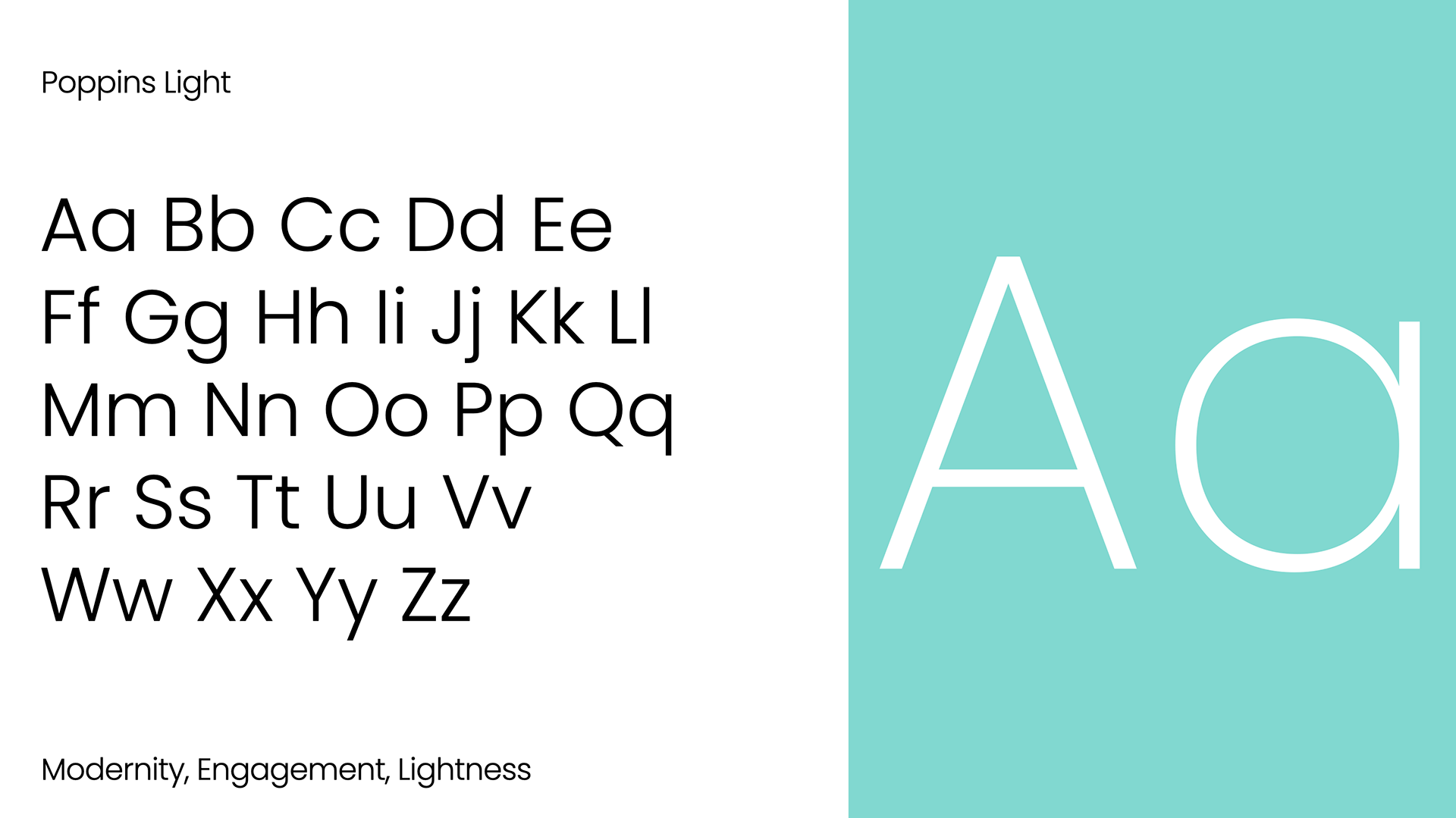 Choix d'une deuxième typographie qui complétera la nouvelle charte graphique de Tiffany&Co. La Poppins Light met en avant l'engagement de la marque.