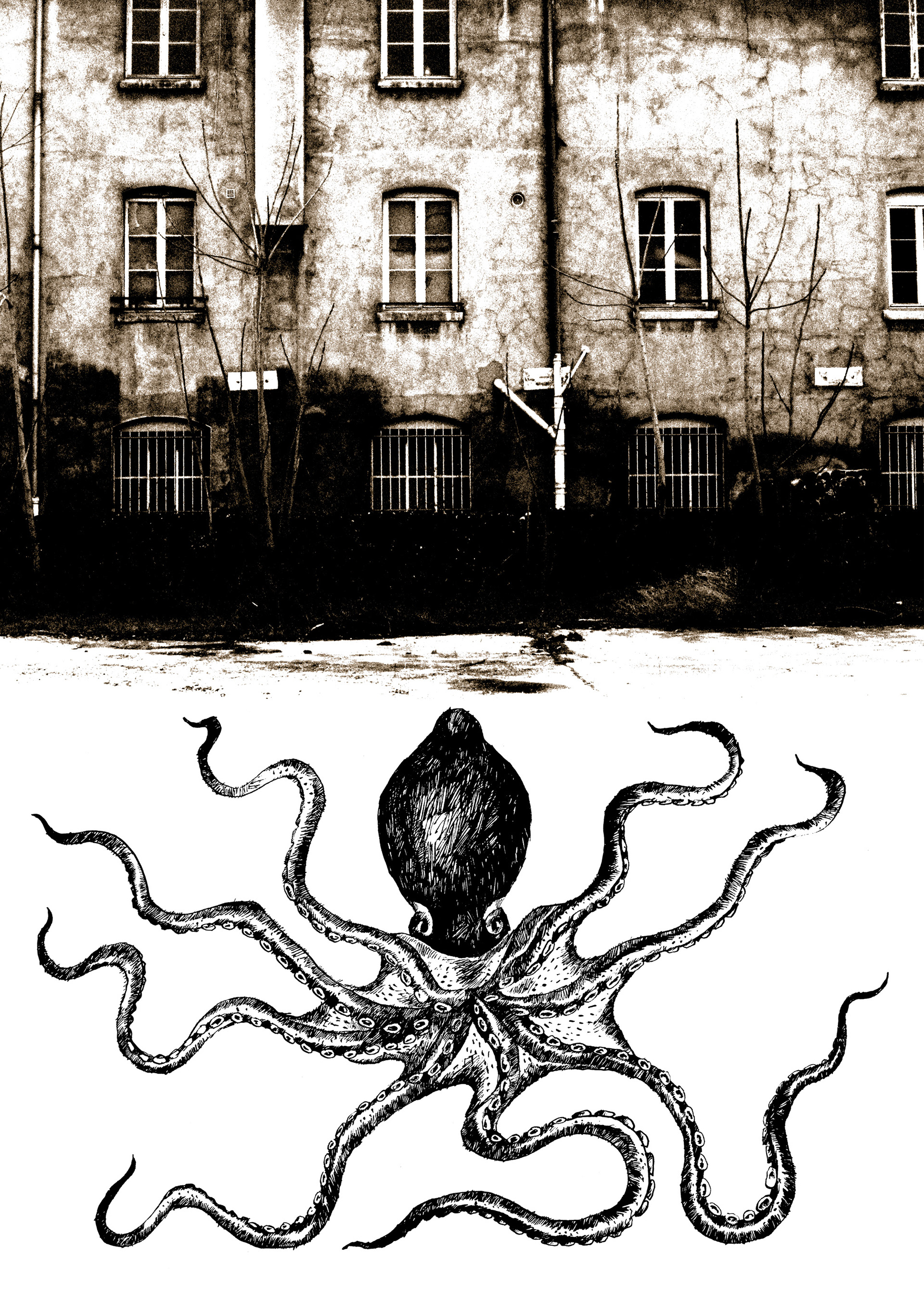 Couverture pour le coffret # 4 du Poulpe, éditions 6 pieds sous terre, 2007