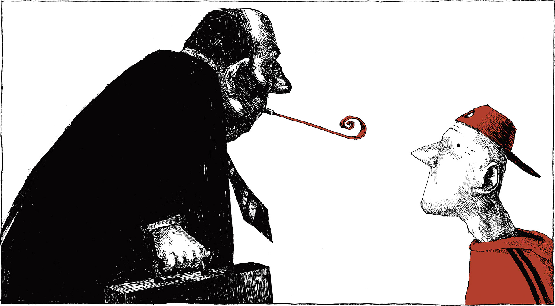 Illustration pour le journal CQFD, 2008