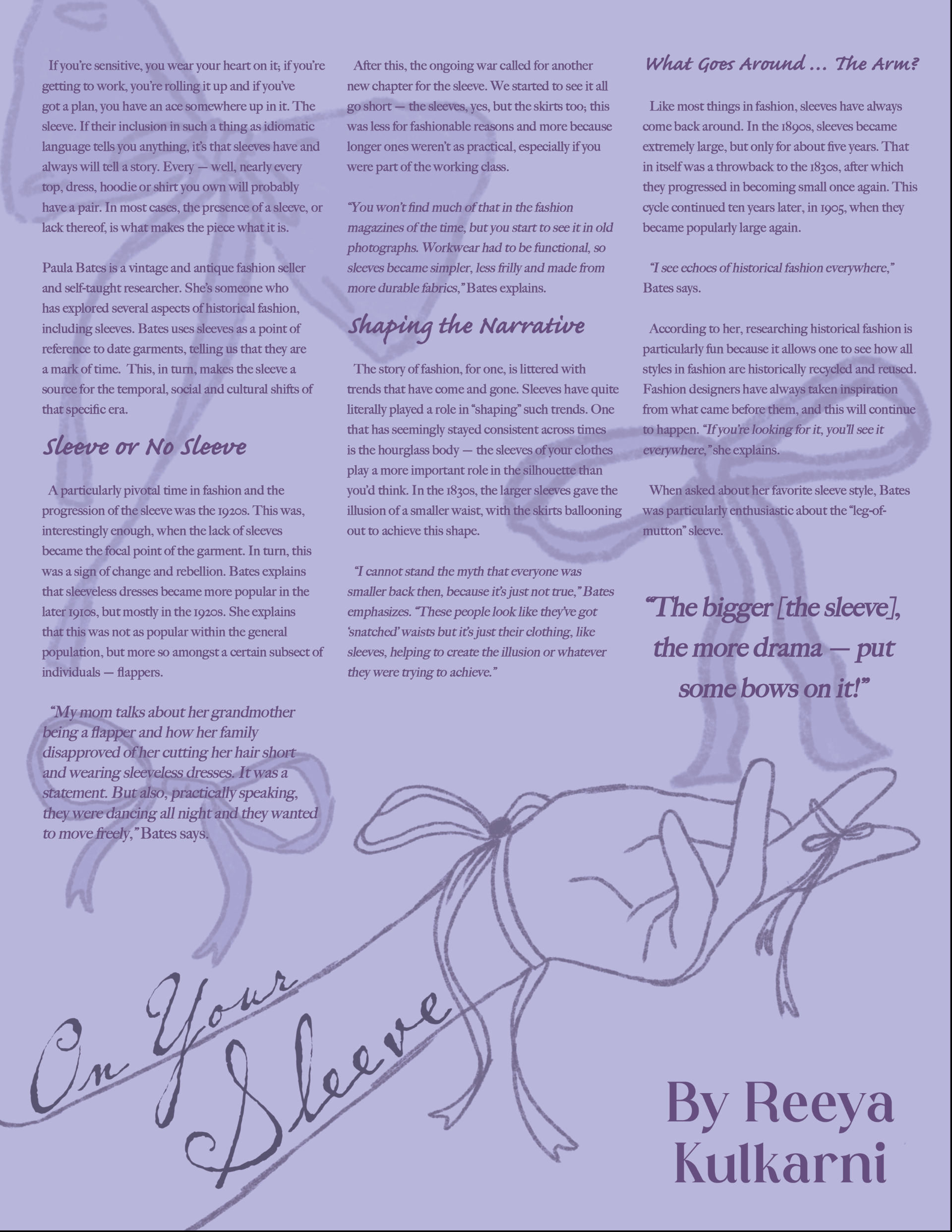 "On Your Sleeve" Page