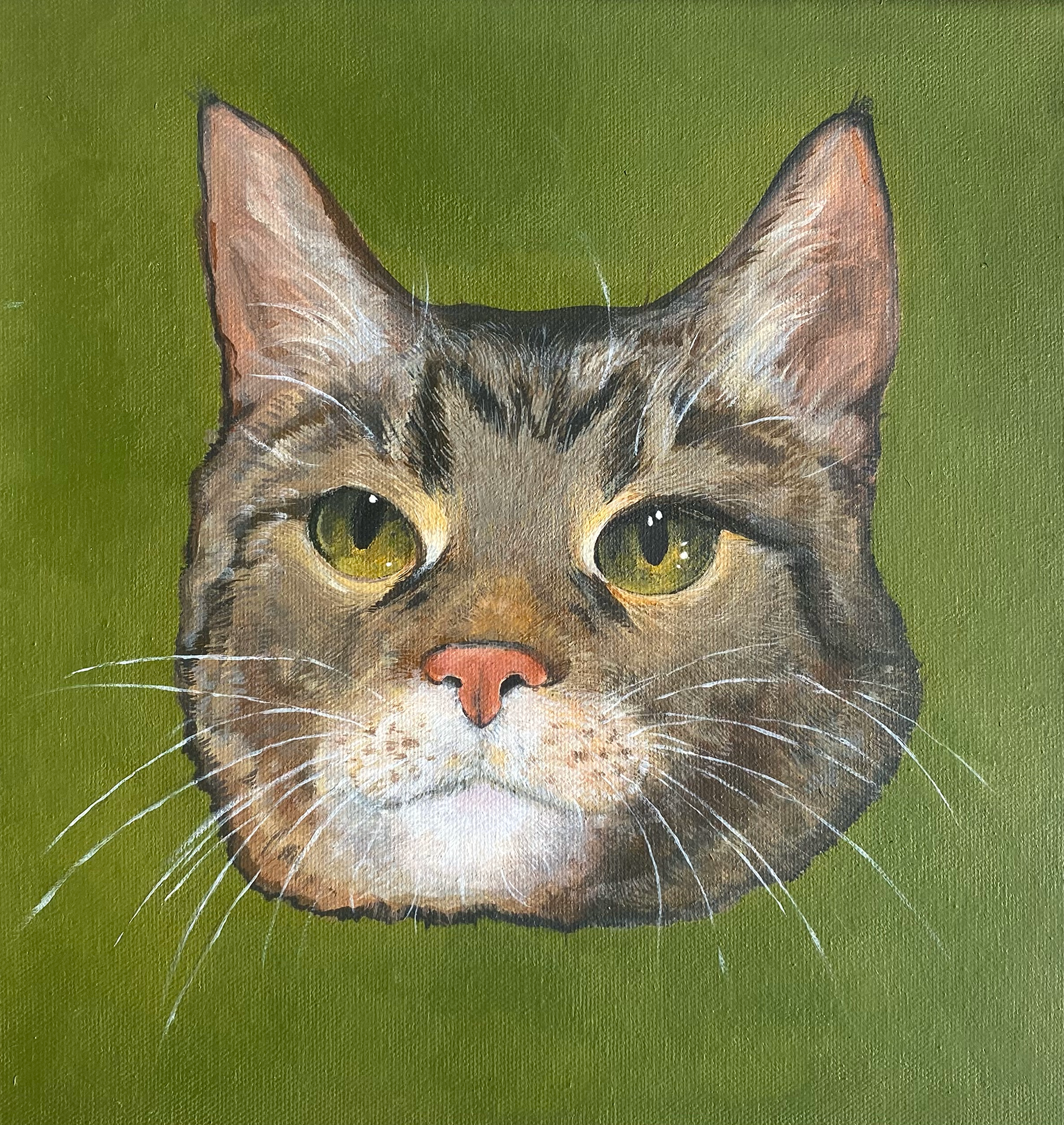 "Lorraine" Sept 2023, 10"x10" acrylic on canvas