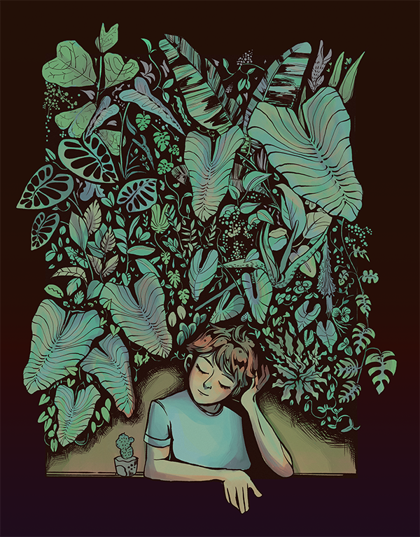 "Plants on the mind" 2020, Photoshop
