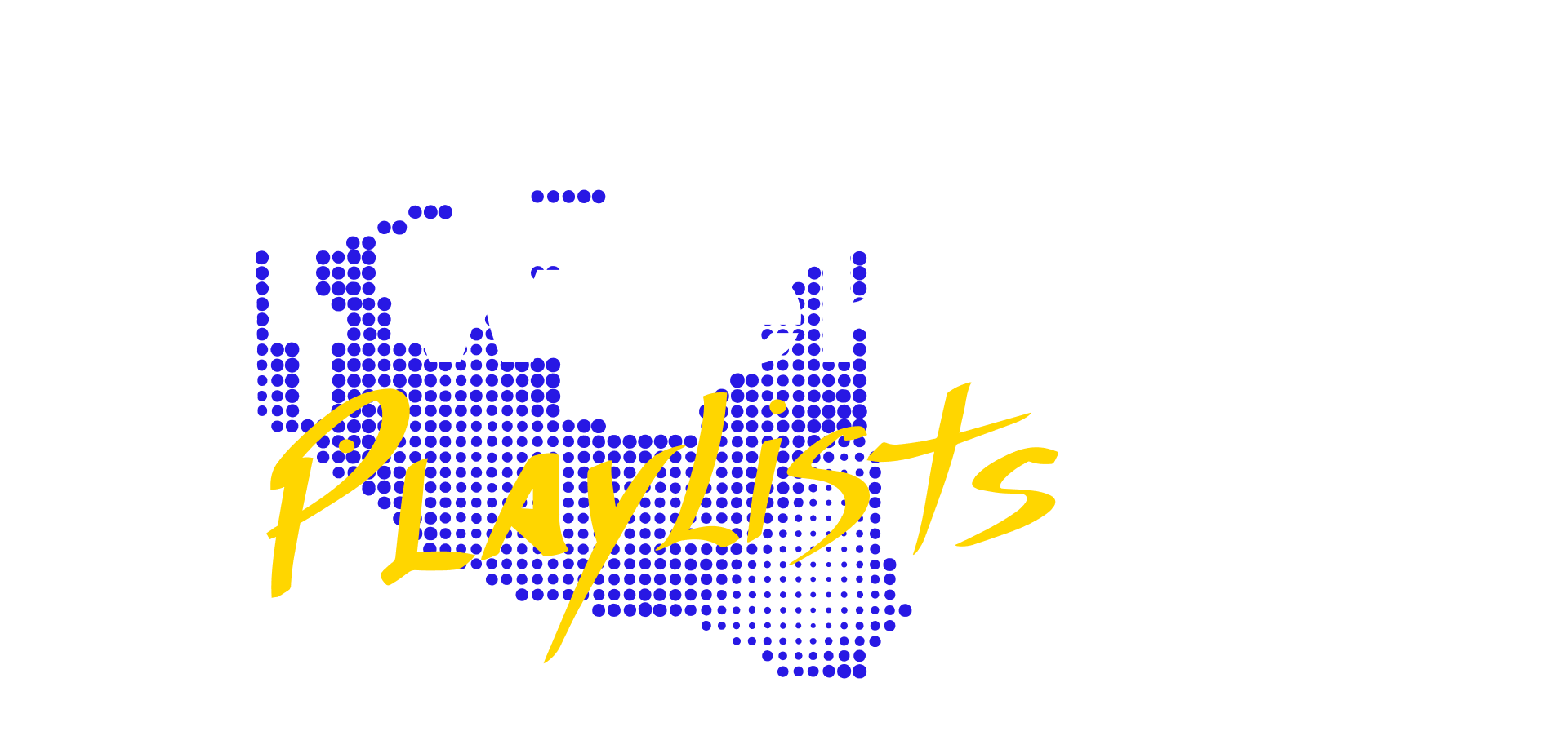 Lettering announcing the release of DJ Obá's Weekly Playlists on Mixcloud, with a link to DJ Obá's Mixcloud page. Professional DJ available for parties, events, and music festivals.