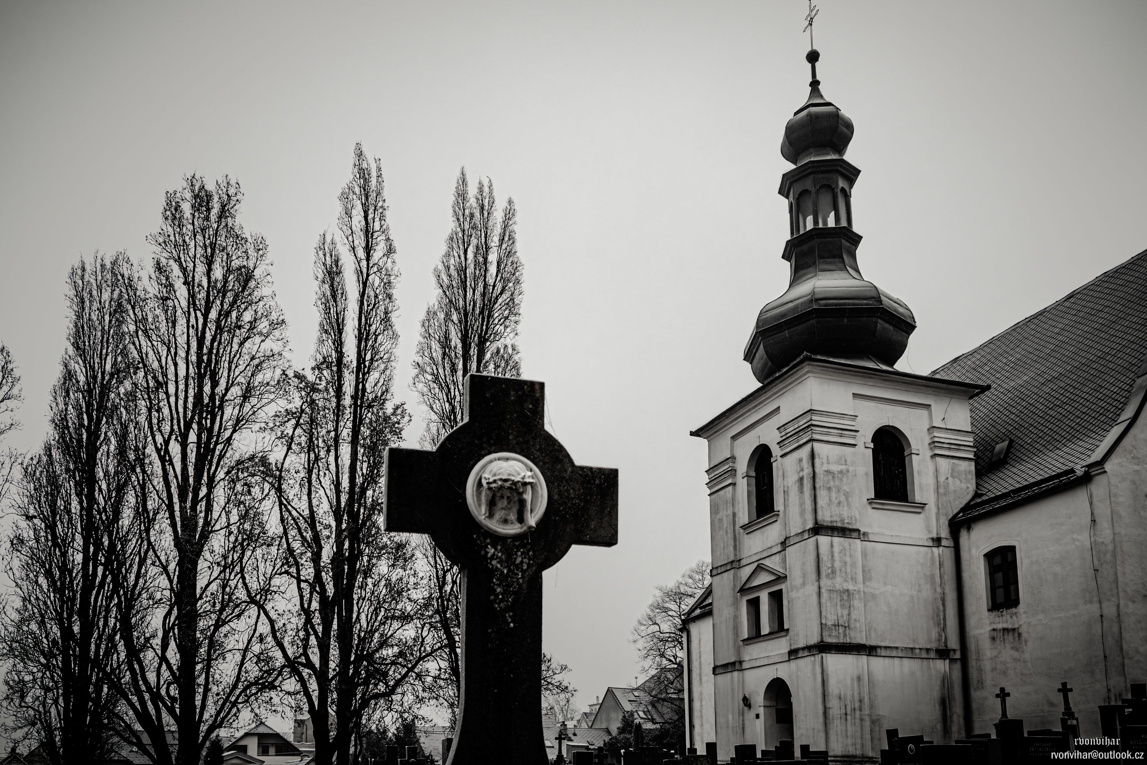 Třebíč Hřbitov Horka-Domky, kostel Nejsvětější Trojice