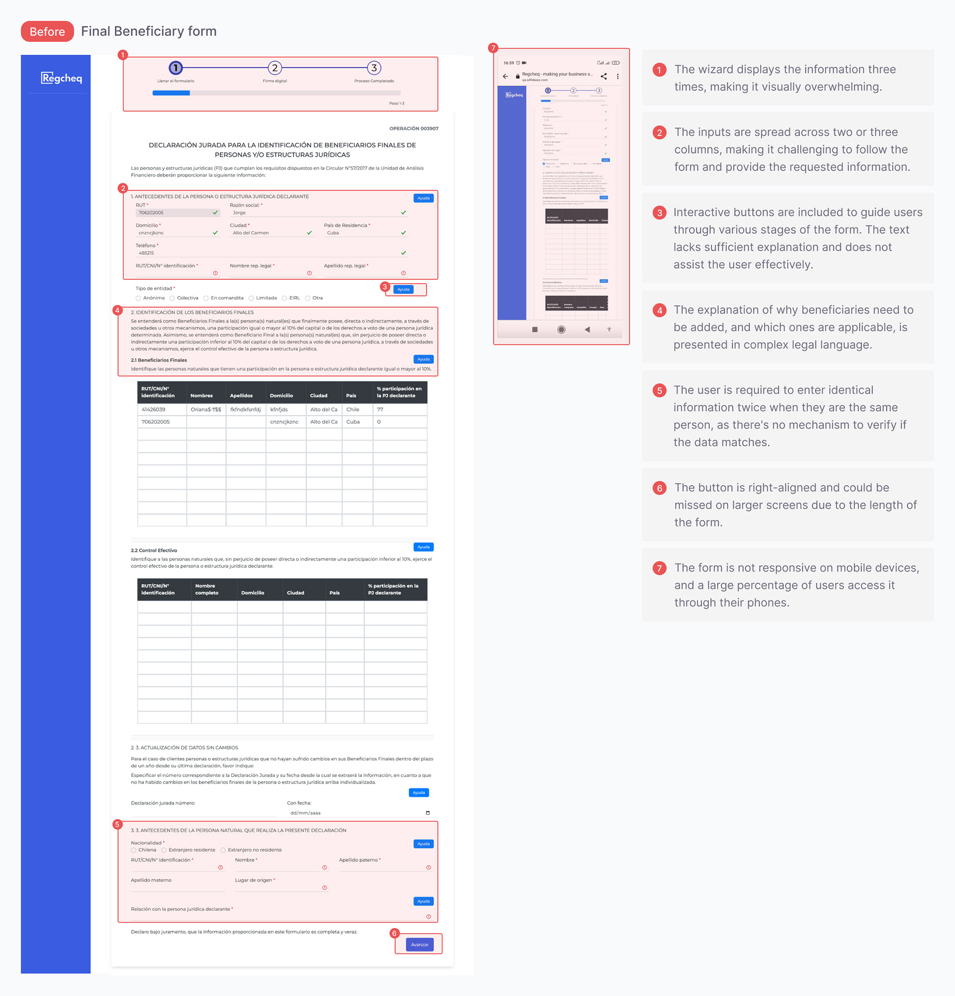 Regcheq Form Analysis