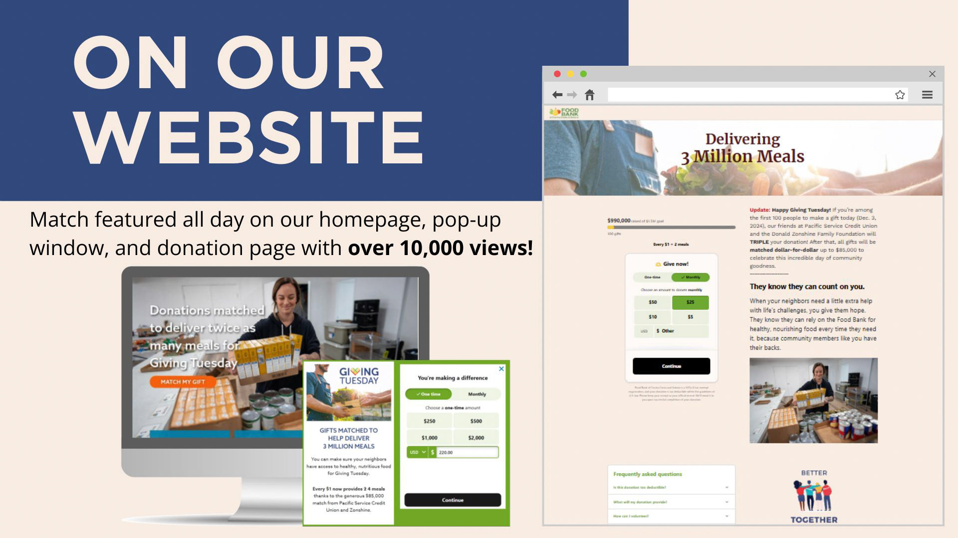 Copy of Giving Tuesday - Zonshine Match Report - Website/Donation Form