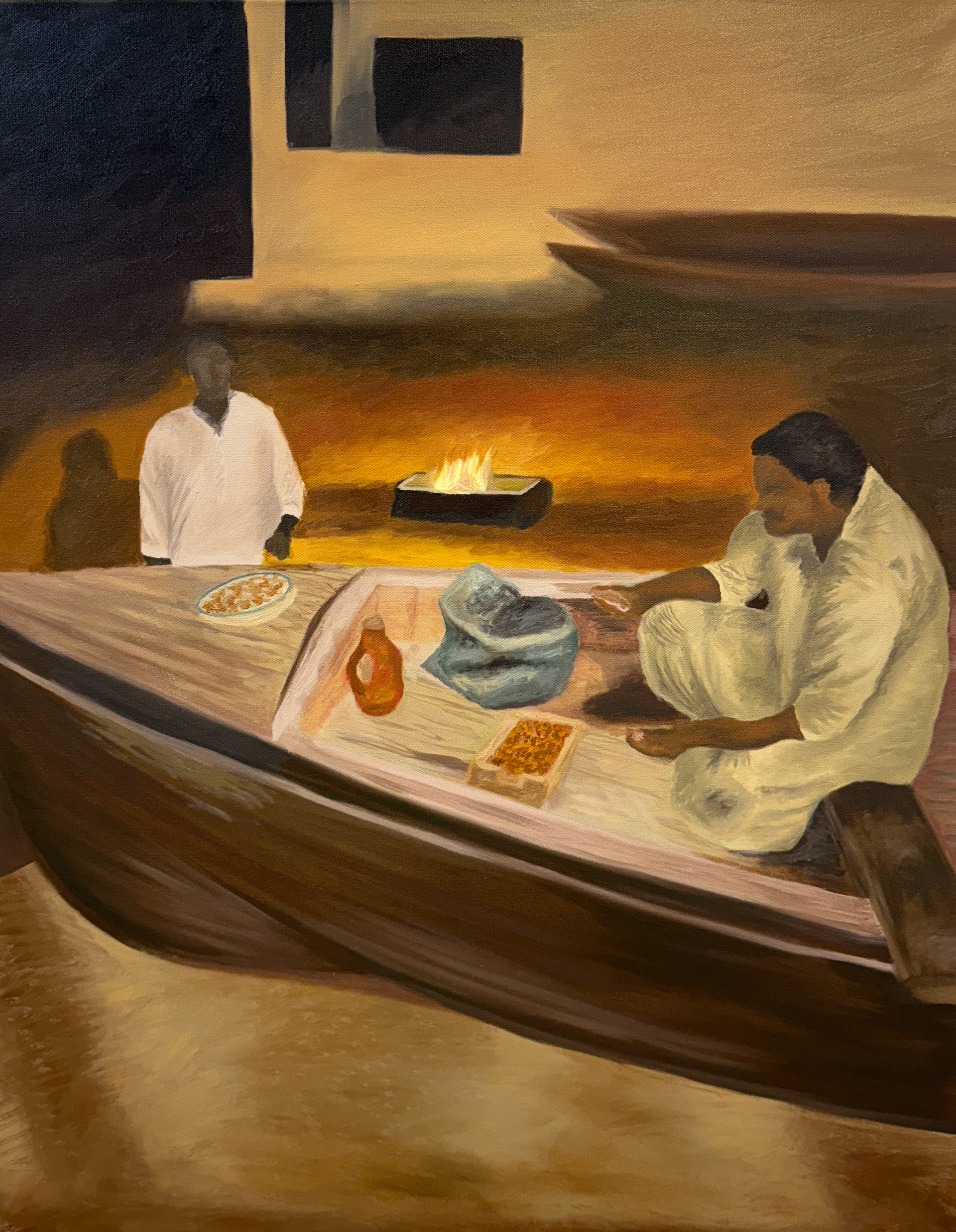 Prawn Bbq, 2025, 24 x 30 in.