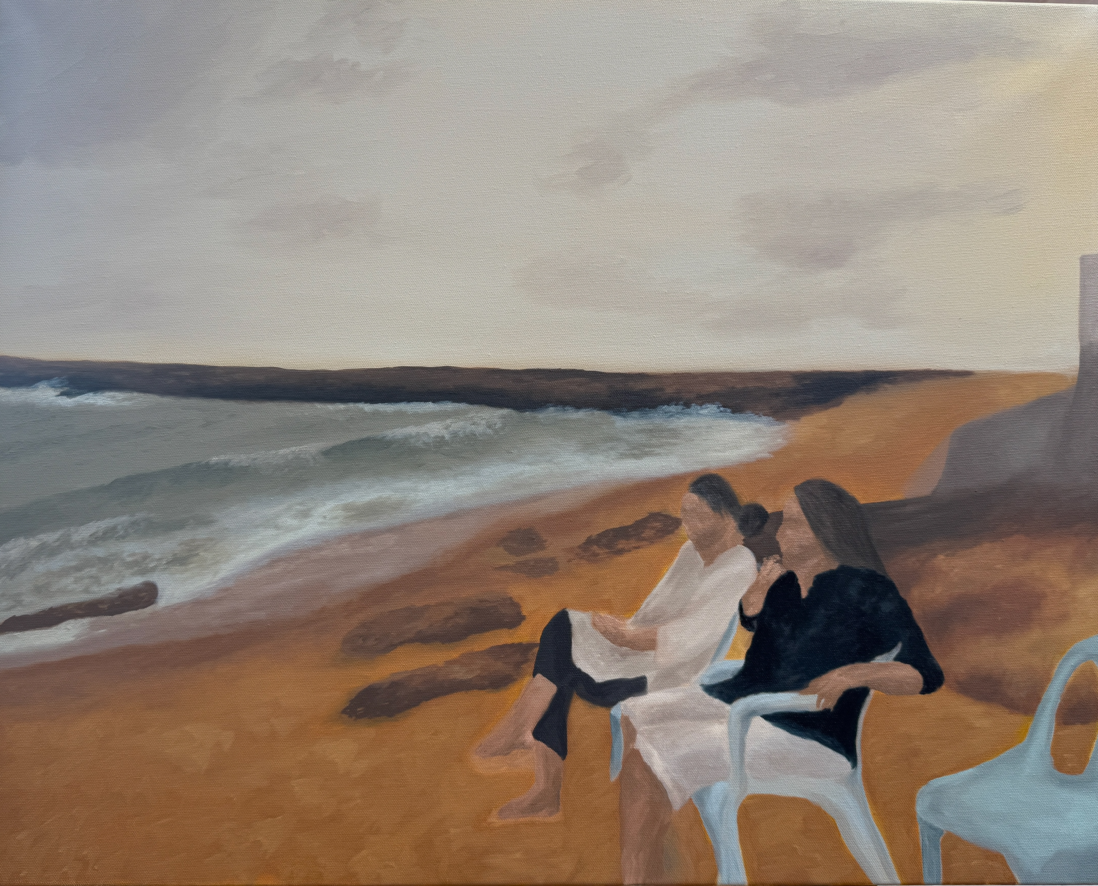 Crowded Shoreline, 2025, 24 x 30 in.