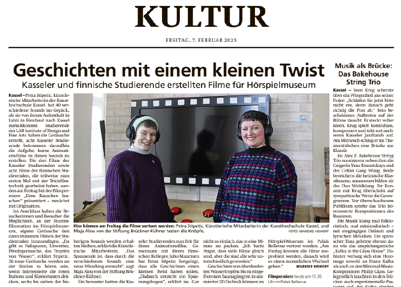 newspaper article about the collaboration