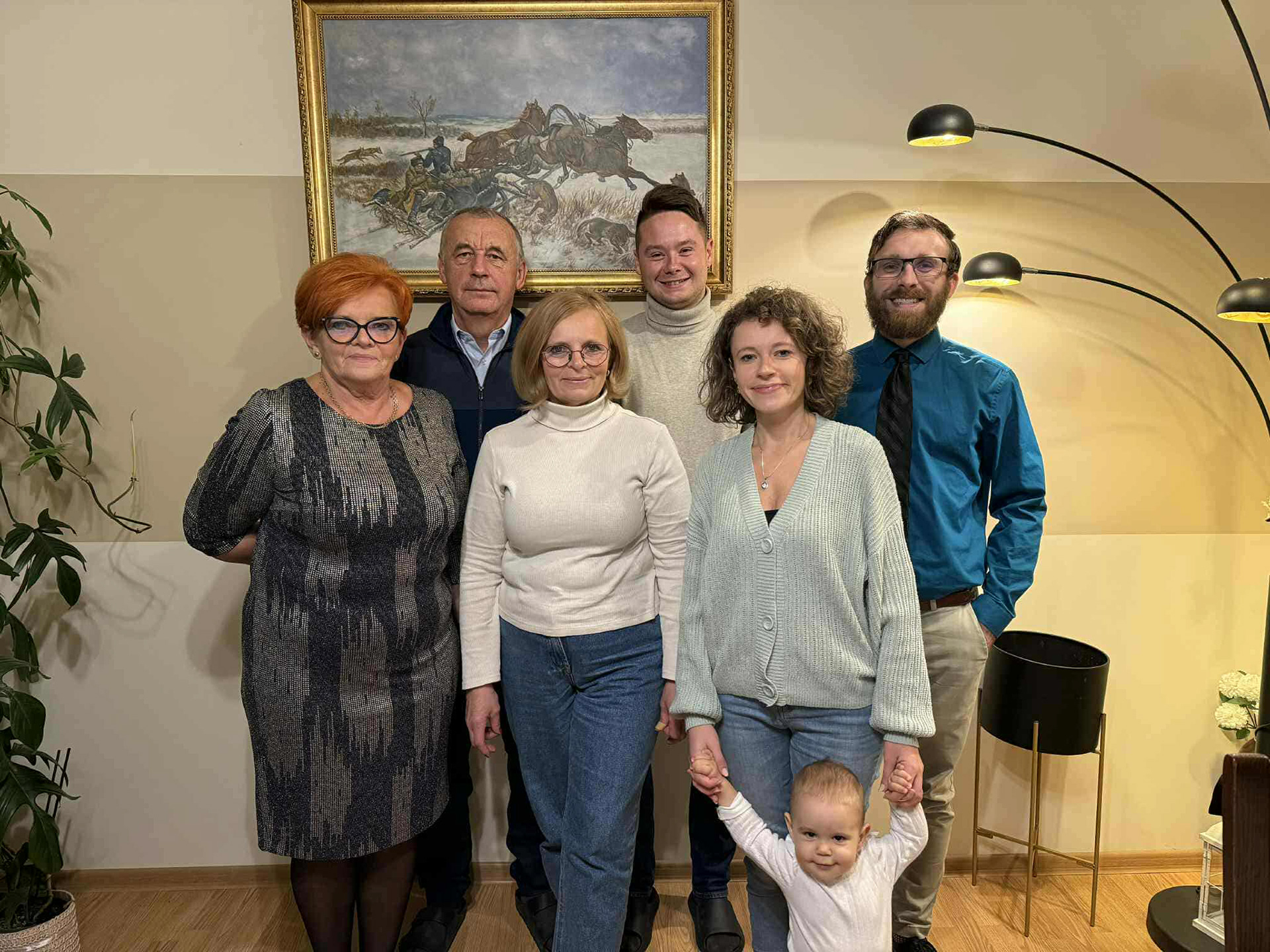 Rodzina Koziołów, która zaprosiła mnie na Wigilię, gdzie poznałem znaczenie opłatka. Okolice Tarnowa, 2025